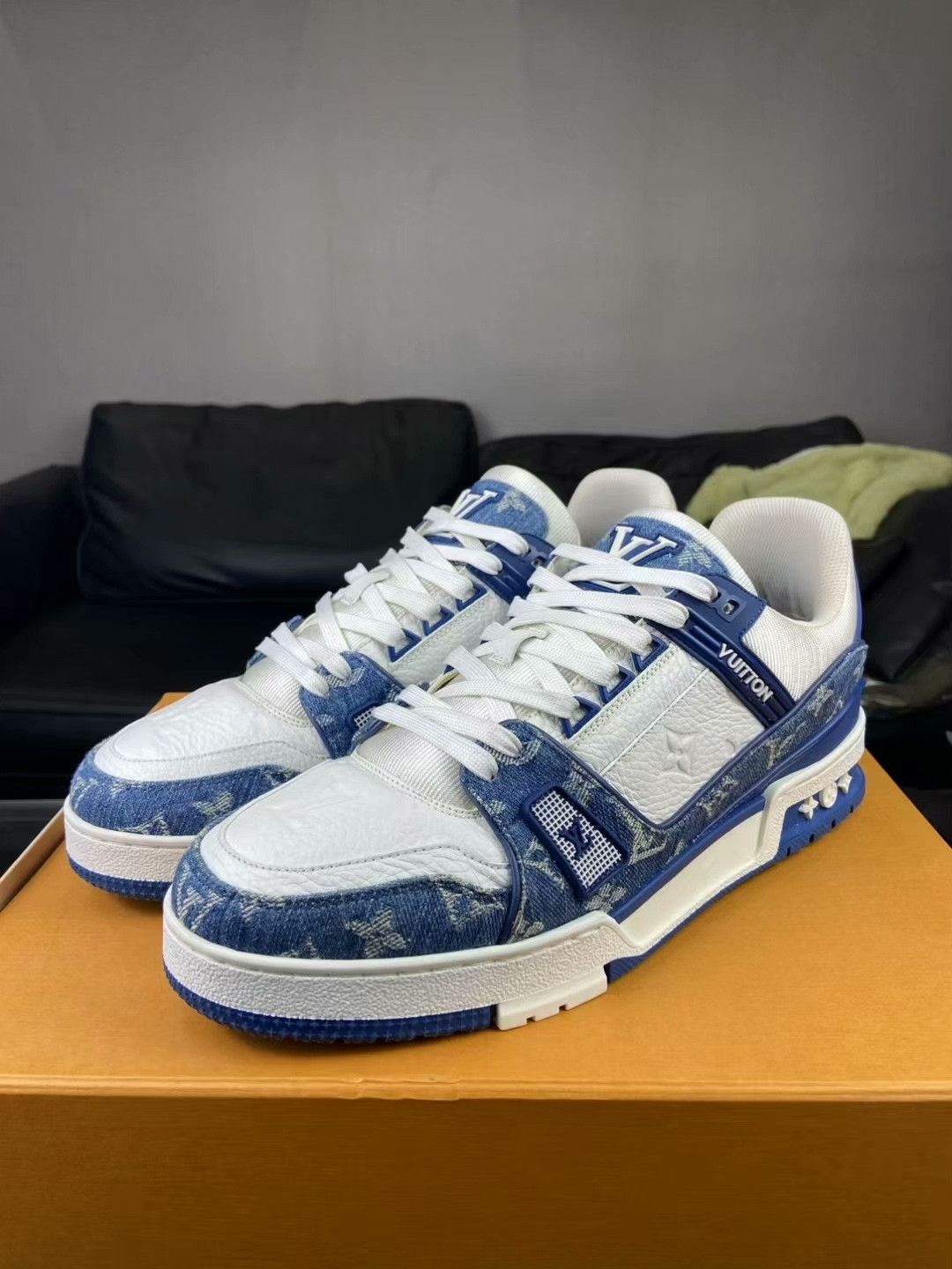 Louis Vuitton Louis Vuitton Training Denim Blue Lowtop Sneakers 42 Men Size US 9 / EU 42 - 1 Thumbnail