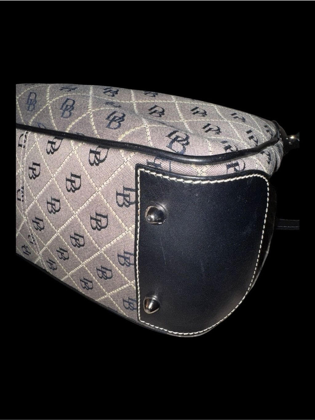 Dooney & Bourke Dooney & Bourke Black Monogram Satchel with Black Trim Size ONE SIZE - 6 Thumbnail