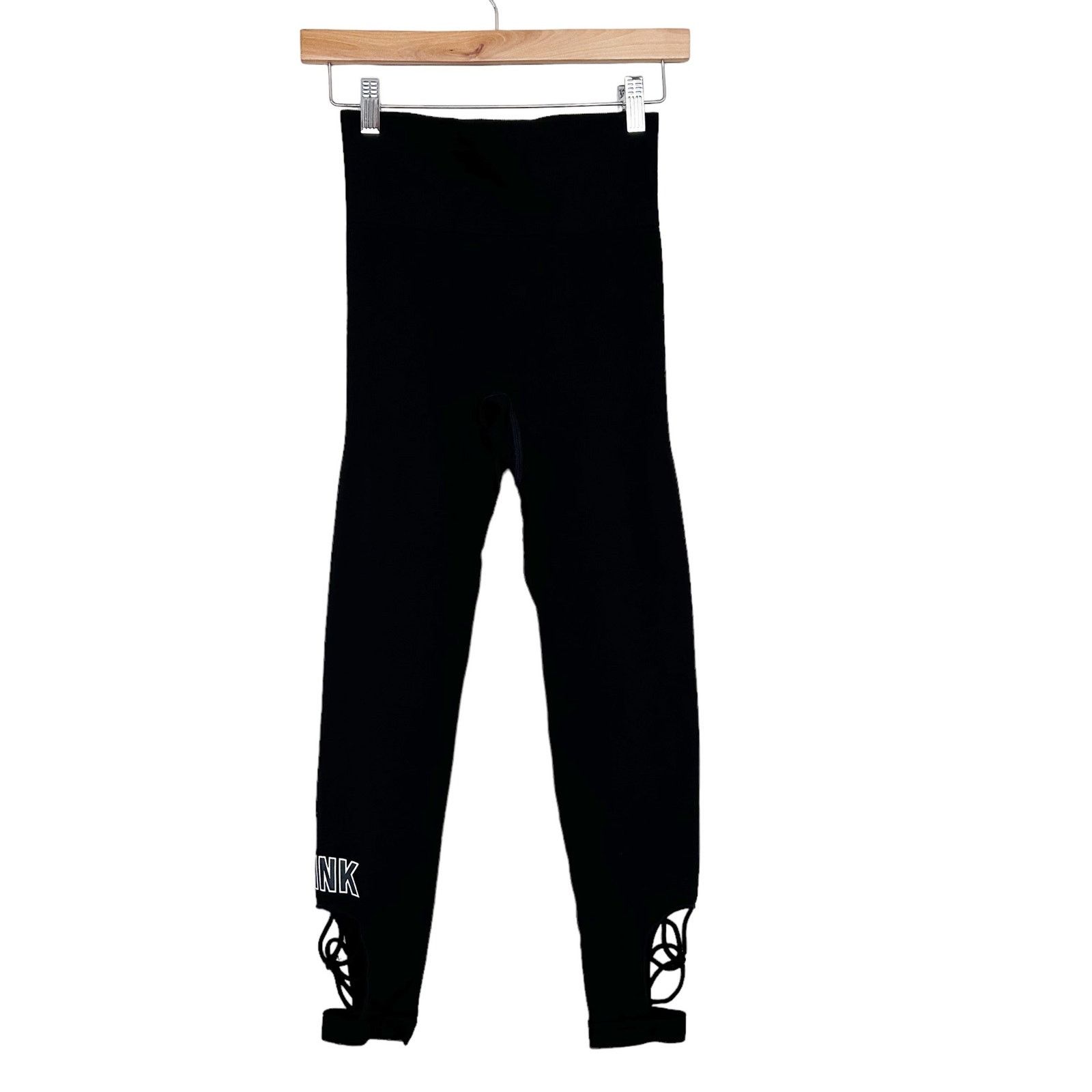 Victoria's Secret Pink Victoria's Secret Ultimate Black Seamless Leggings Sz S Size 27" / US 4 / IT 40 - 5 Thumbnail