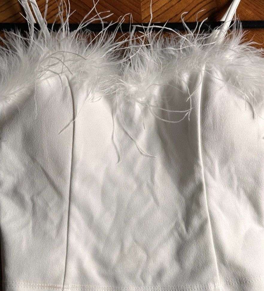 Other Honey & Sparkle Feather Trim Pull-On Corset Top Size M / US 6-8 / IT 42-44 - 3 Thumbnail