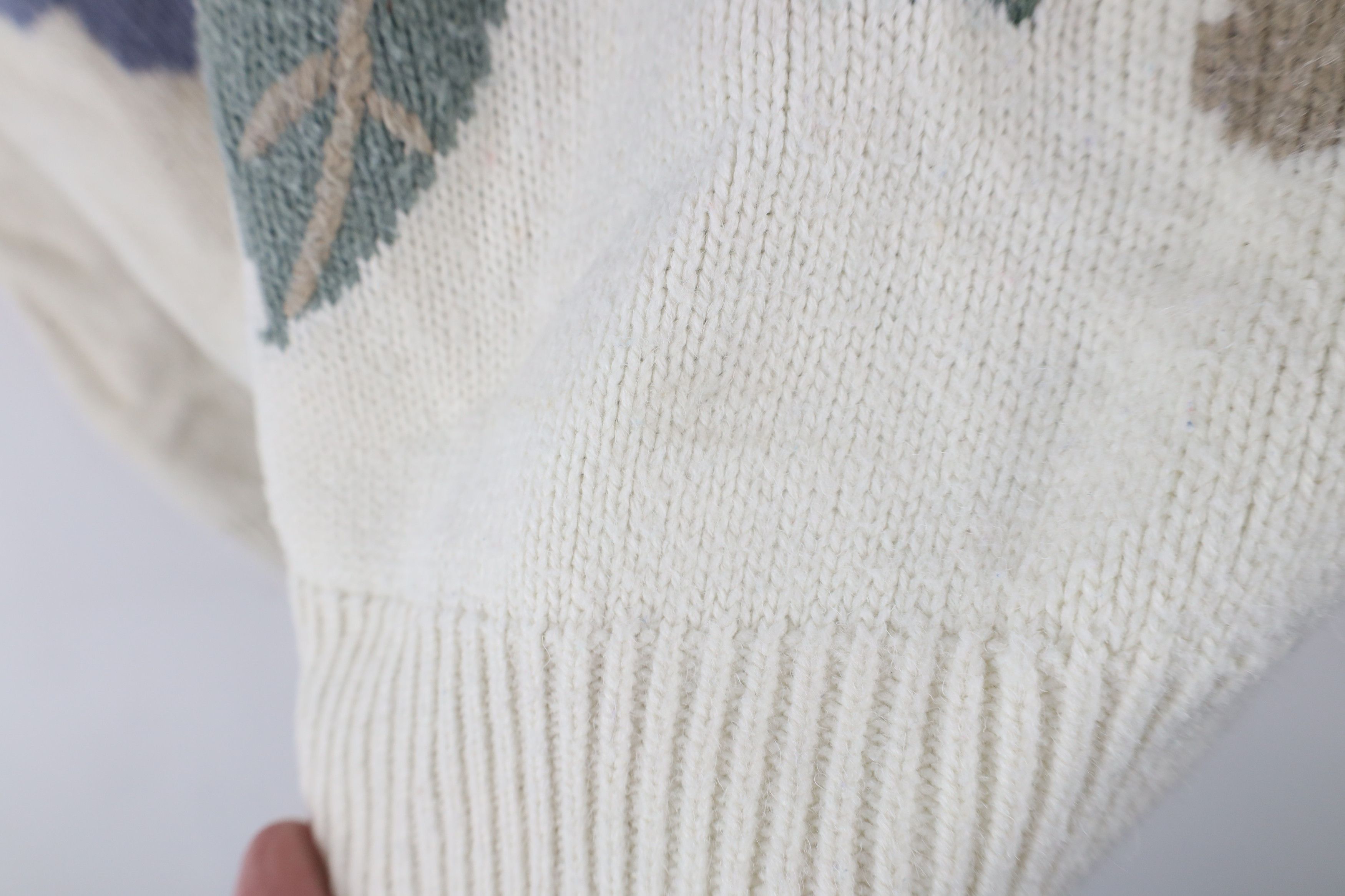 Vintage Vintage 90s Streetwear Embroidered Flower Knit Sweater Size L / US 10 / IT 46 - 4 Thumbnail