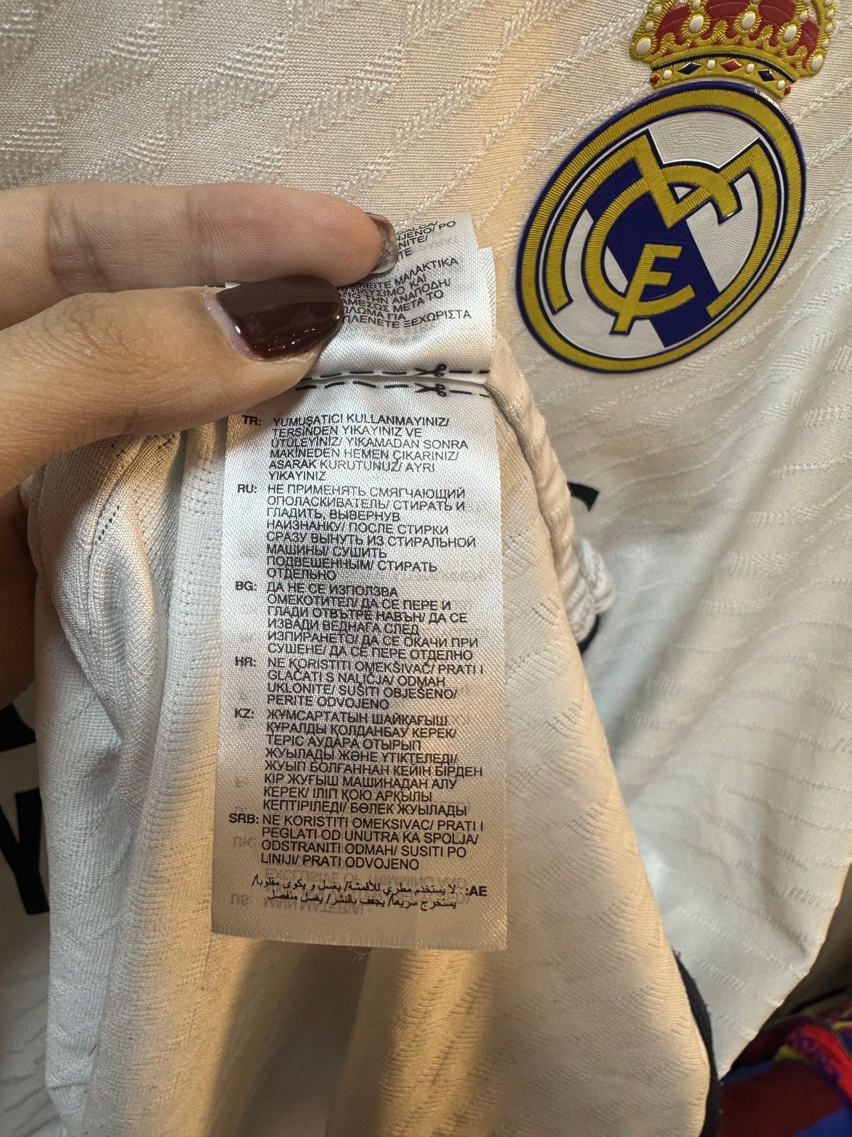 Adidas 2023-2024 RealMadridLongSleevesHomeKitPlayerVersionBECKHAM23 Size US XXL / EU 58 / 5 - 8 Thumbnail