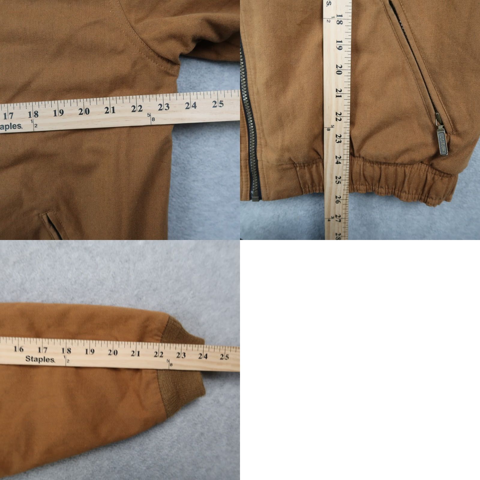 Vintage VINTAGE L.L. Bean Jacket Womens L Canvas Bomber Wool Lined Khaki Leather Collar USA Jacket Size L / US 10 / IT 46 - 9 Thumbnail