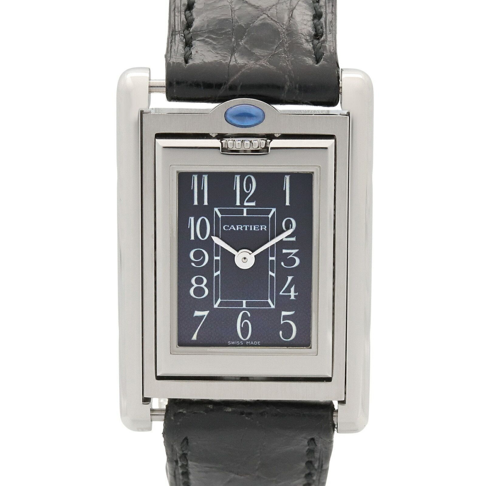 Cartier Cartier Cartier Tank Basculante Stainless Steel Watch Metal Quartz W1016830 DUTY FREE for USA Size ONE SIZE - 1 Thumbnail