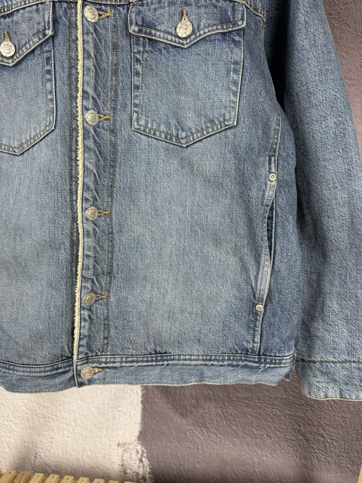Oakley Vintage y2k Oakley Lined Sherpa Denim Jacket Four Pocket Size US L / EU 52-54 / 3 - 6 Thumbnail