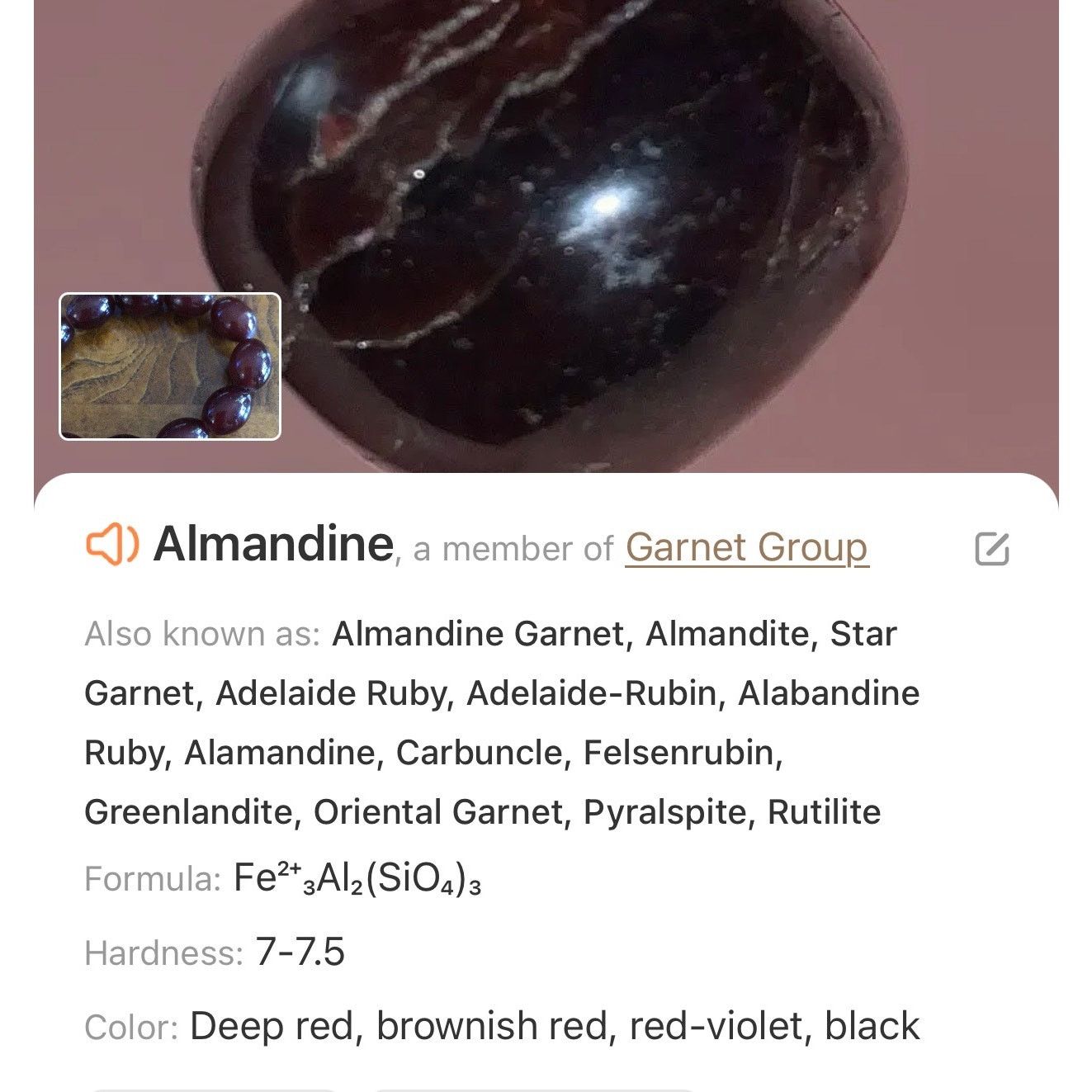 Handmade Handcrafted repurpose barrel almandine garnet Pearl necklace Size ONE SIZE - 10 Thumbnail