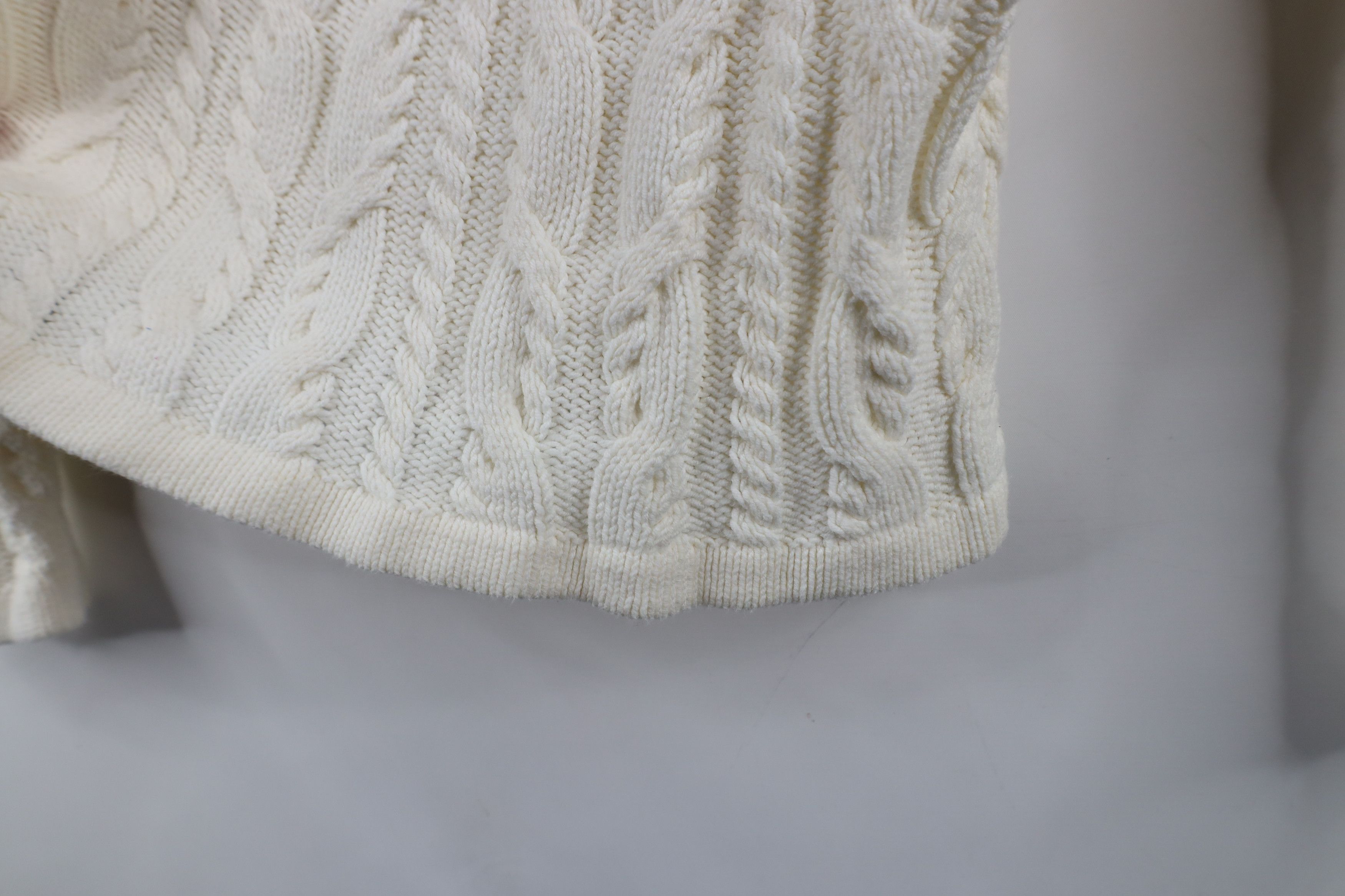 Orvis × Vintage Vintage Orvis Cable Knit Donegal Fisherman Sweater Cream Size L / US 10 / IT 46 - 5 Thumbnail