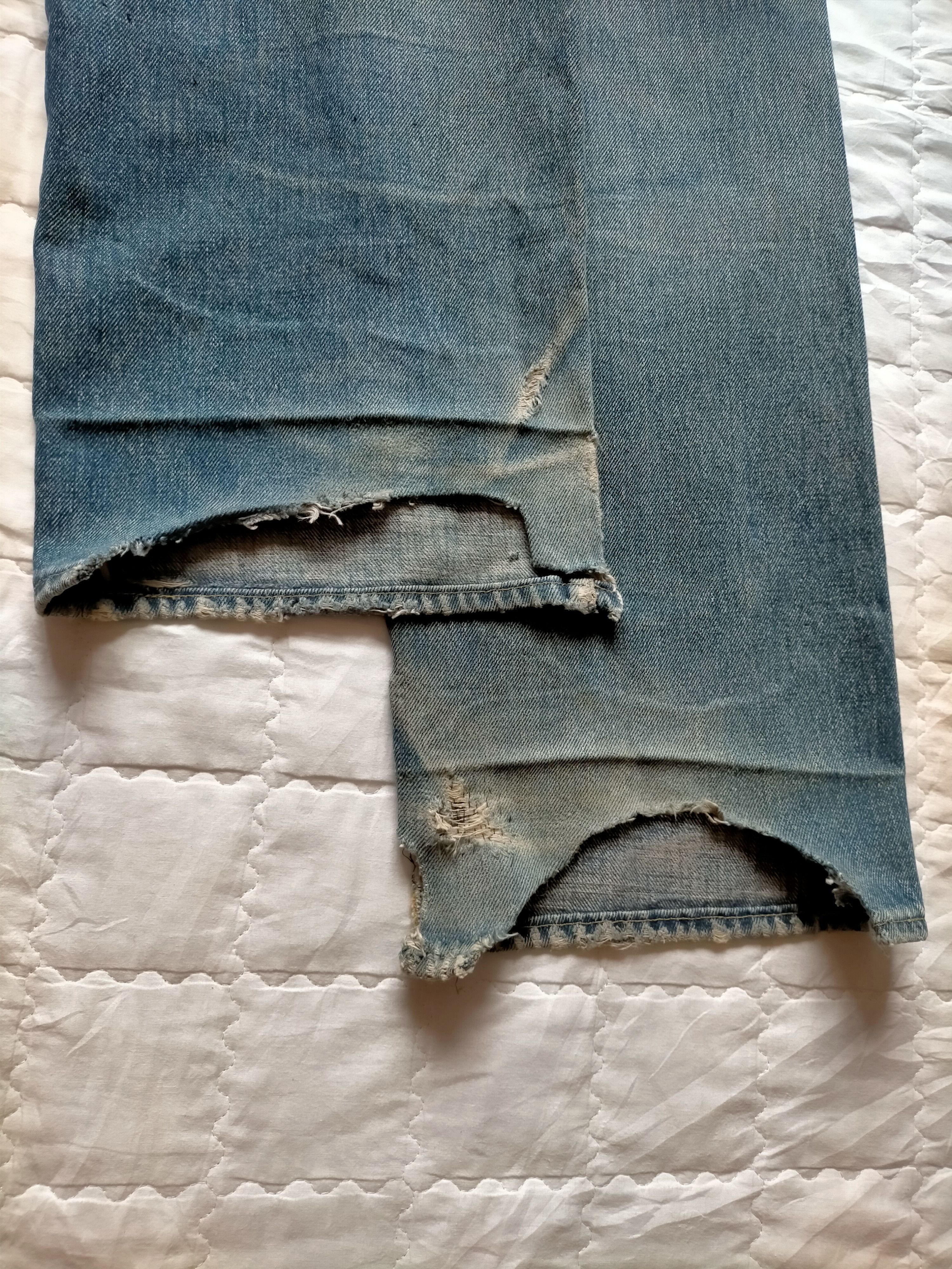 RRL Ralph Lauren RRL Ralph Lauren Selvedge Distressed Blue Jeans Size US 34 / EU 50 - 17 Thumbnail