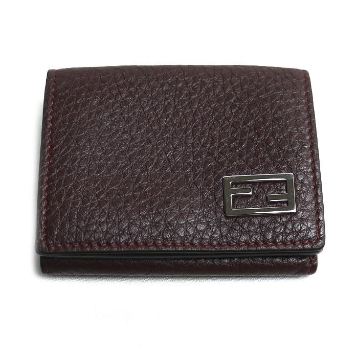Fendi Fendi Fendi FF Logo Calfskin Compact Wallet Leather Short Wallet 7M0280 DUTY FREE for USA Size ONE SIZE - 1 Thumbnail