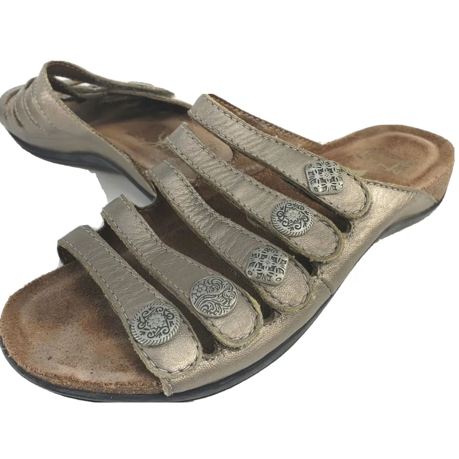 Dansko Dansko Janie Bronze 5-Strap Slip-on Slide Sandals Women's Size 5.5-6M 36E Bronze Sandal Slip On Casual Comfort Womens Shoes Size US 5.5 / IT 35.5 - 3 Thumbnail