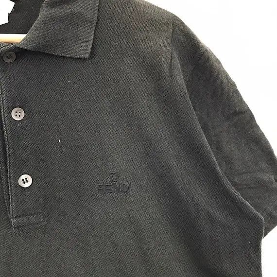 Fendi Vtg FENDI UOMO Solid Zucca Polo Tee Shirt Made In Italy Size US M / EU 48-50 / 2 - 7 Thumbnail