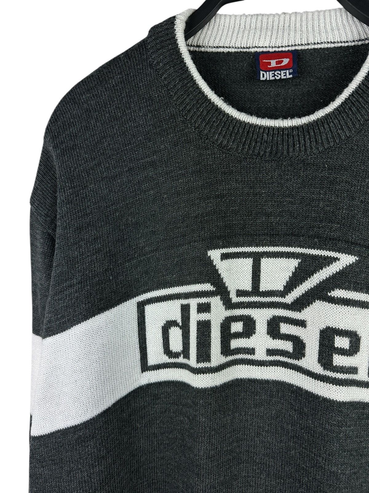 Diesel Vintage Y2K Diesel Baggy Knit Sweater Big Logo Size US L / EU 52-54 / 3 - 2 Thumbnail