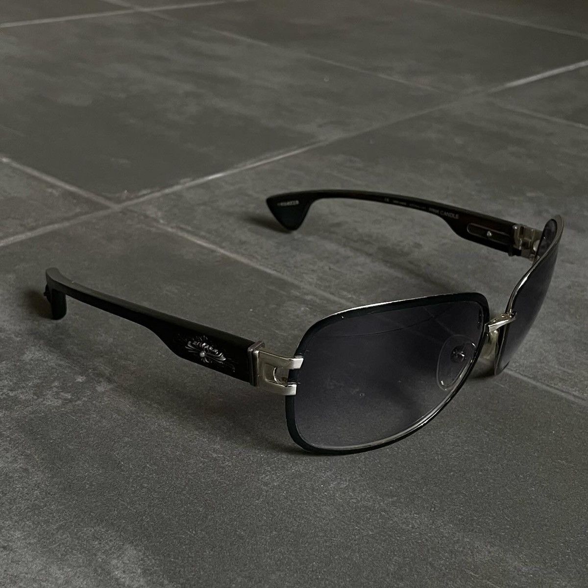 image of Chrome Hearts Pink Candle Sunglasses in Brown, Men's