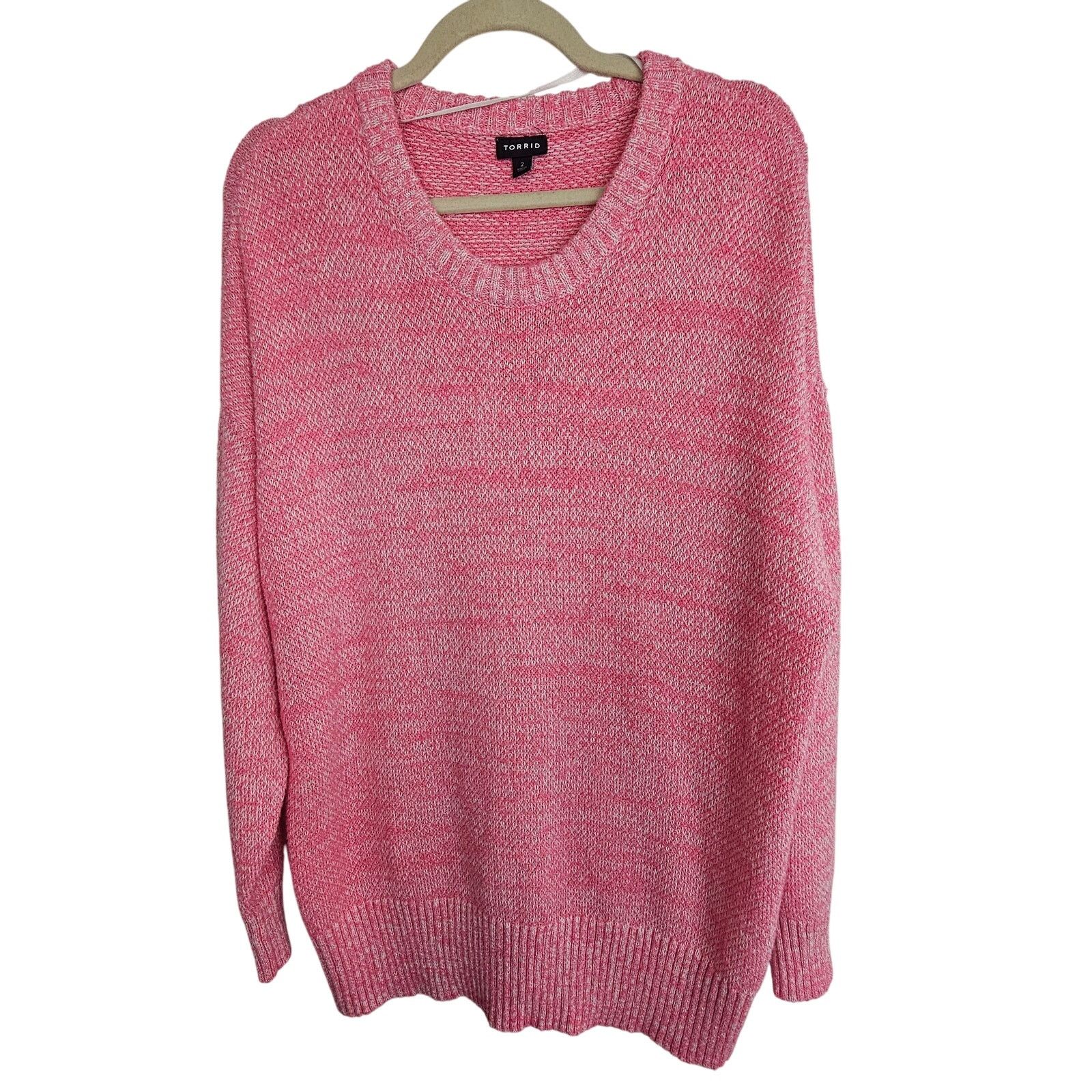 Corridor Torrid Sweater Pink Pullover Sweater Drop Shoulder Pink 2X Size XXL / US 16-18 / IT 52-54 - 1 Thumbnail