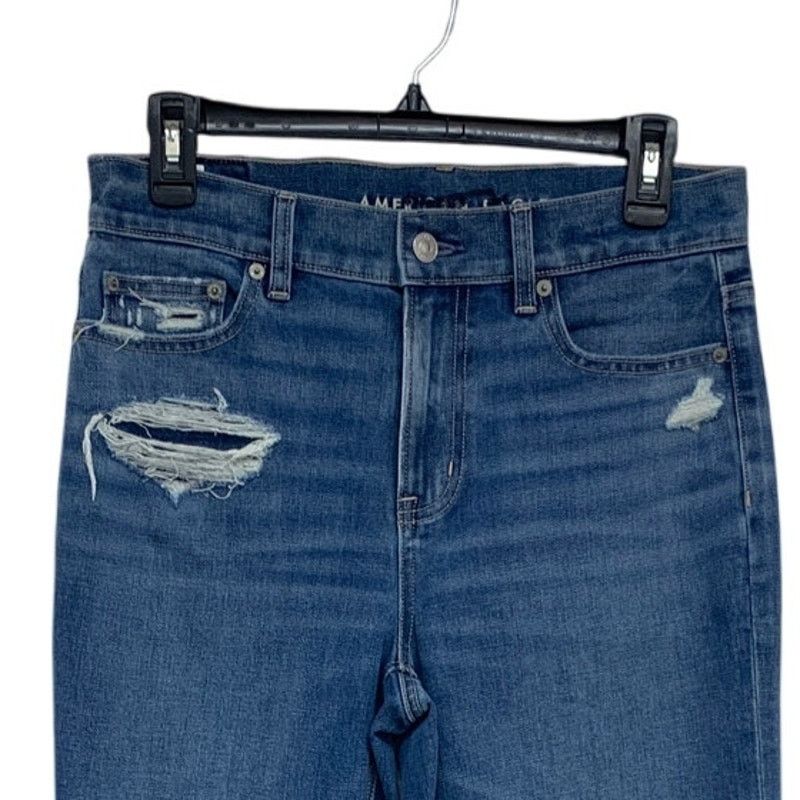 American Eagle Outfitters New American Eagle Womens Size 6 Stovepipe Denim Blue Jeans Size 28" / US 6 / IT 42 - 2 Thumbnail