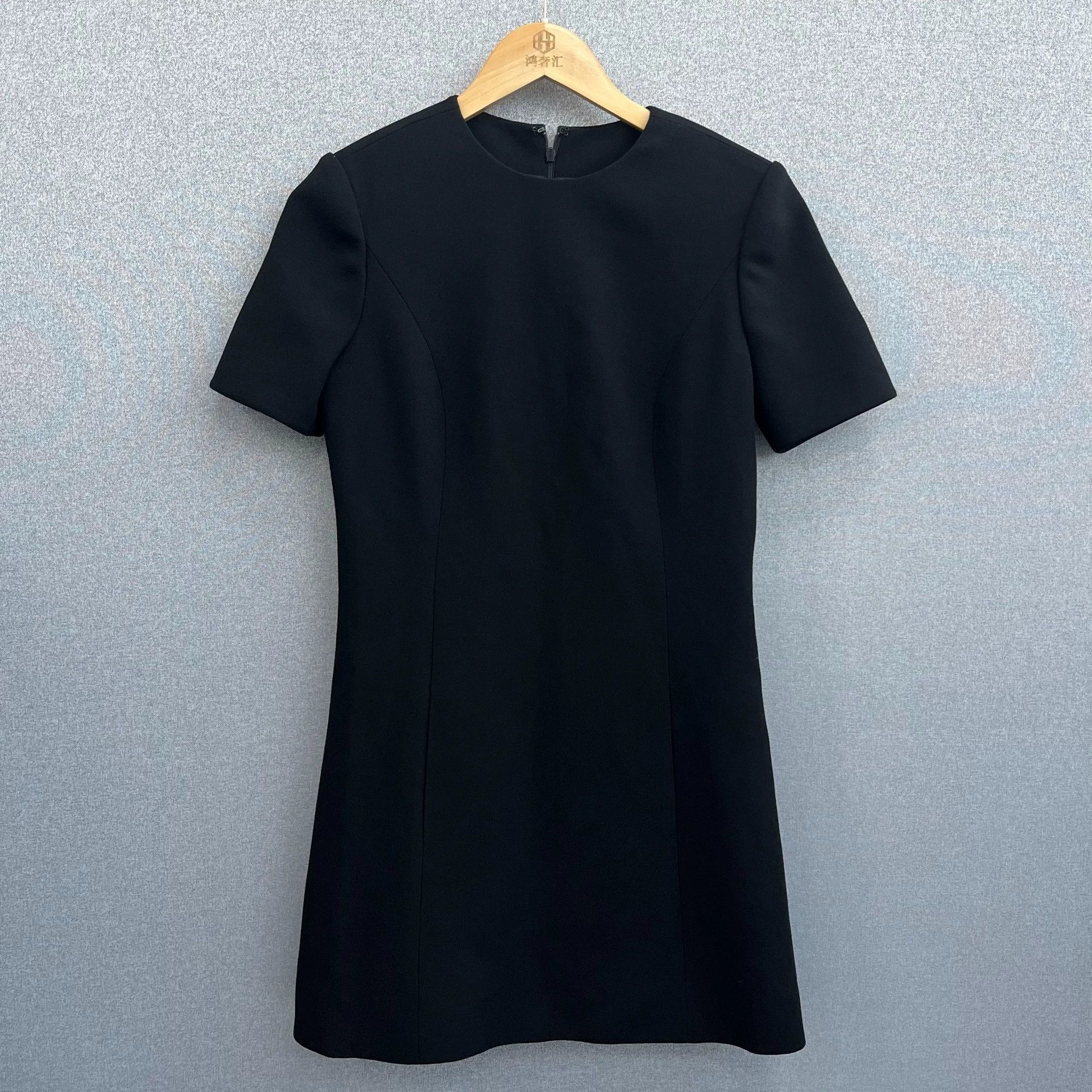 Saint Laurent Paris Black short sleeved dress
