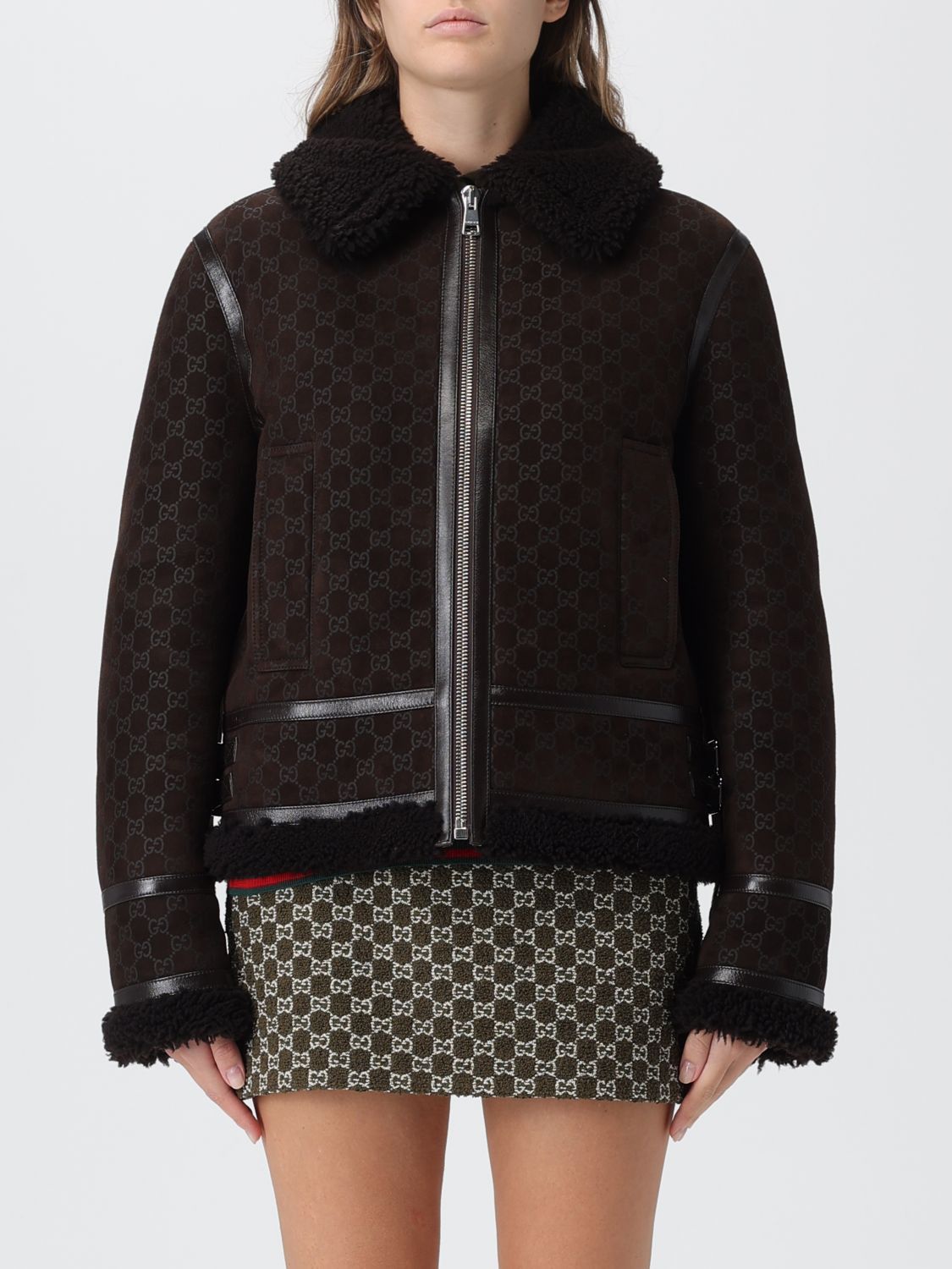 Gucci Gucci Jacket Woman Brown Size S / US 4 / IT 40 - 1 Thumbnail