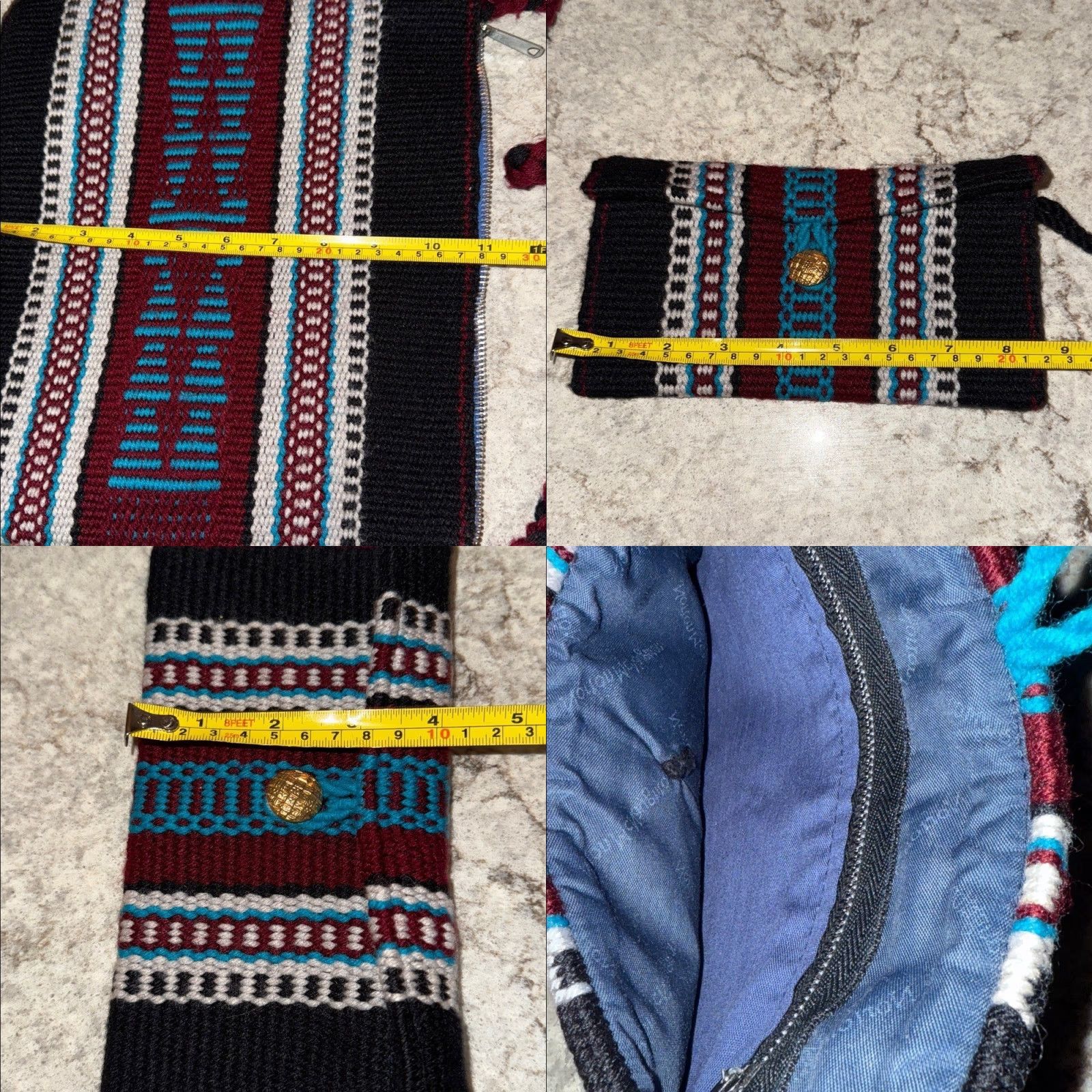 Vintage VINTAGE Norton McNaughton Purse Boho Knit Bag Wristlet Black Size ONE SIZE - 8 Thumbnail