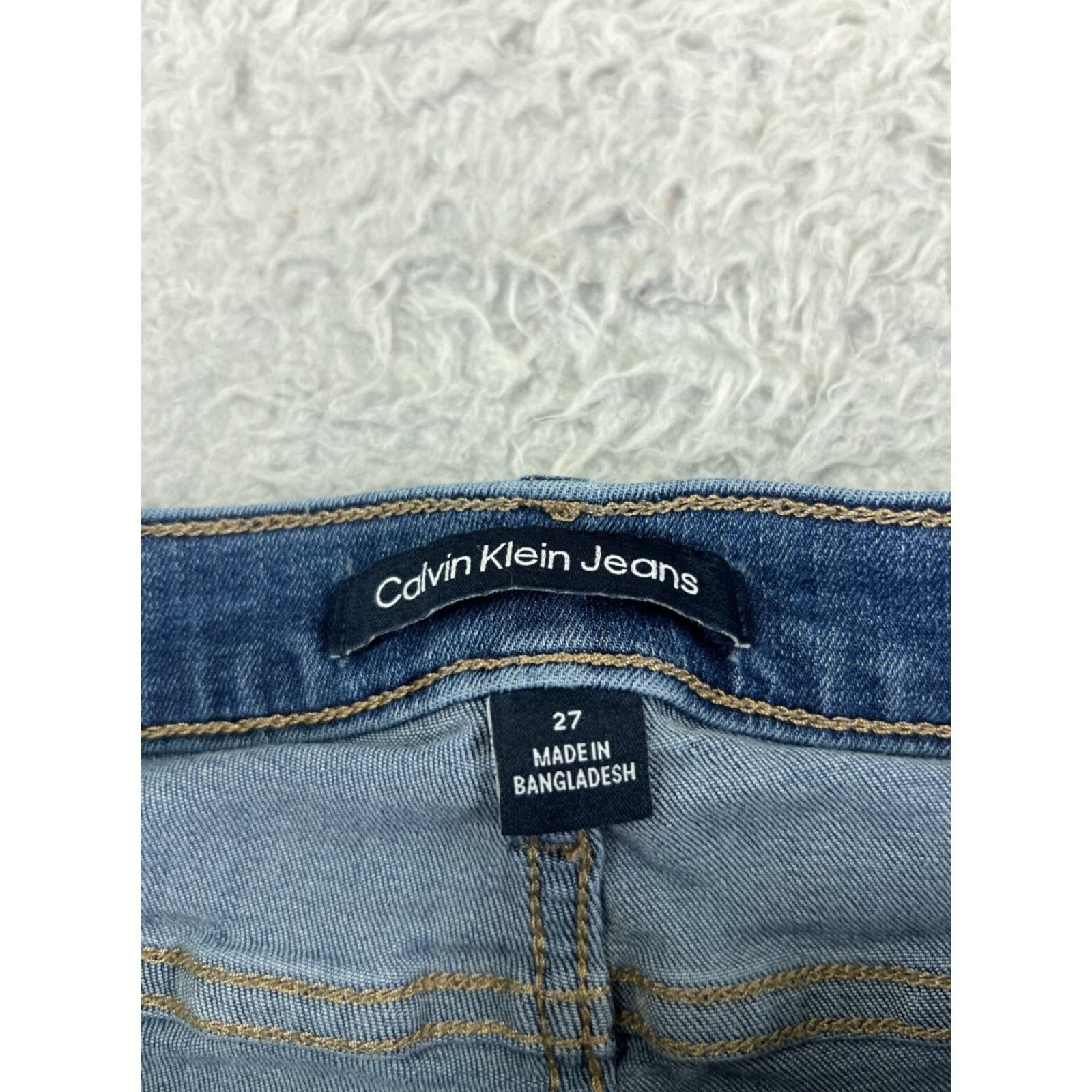 Calvin Klein Calvin Klein Jeans Women 27 Blue Skinny Ankle Zip High Rise Cotton Blend 24x26 Denim 5-Pocket Womens Modern American Designer Size 27" / US 4 / IT 40 - 6 Thumbnail