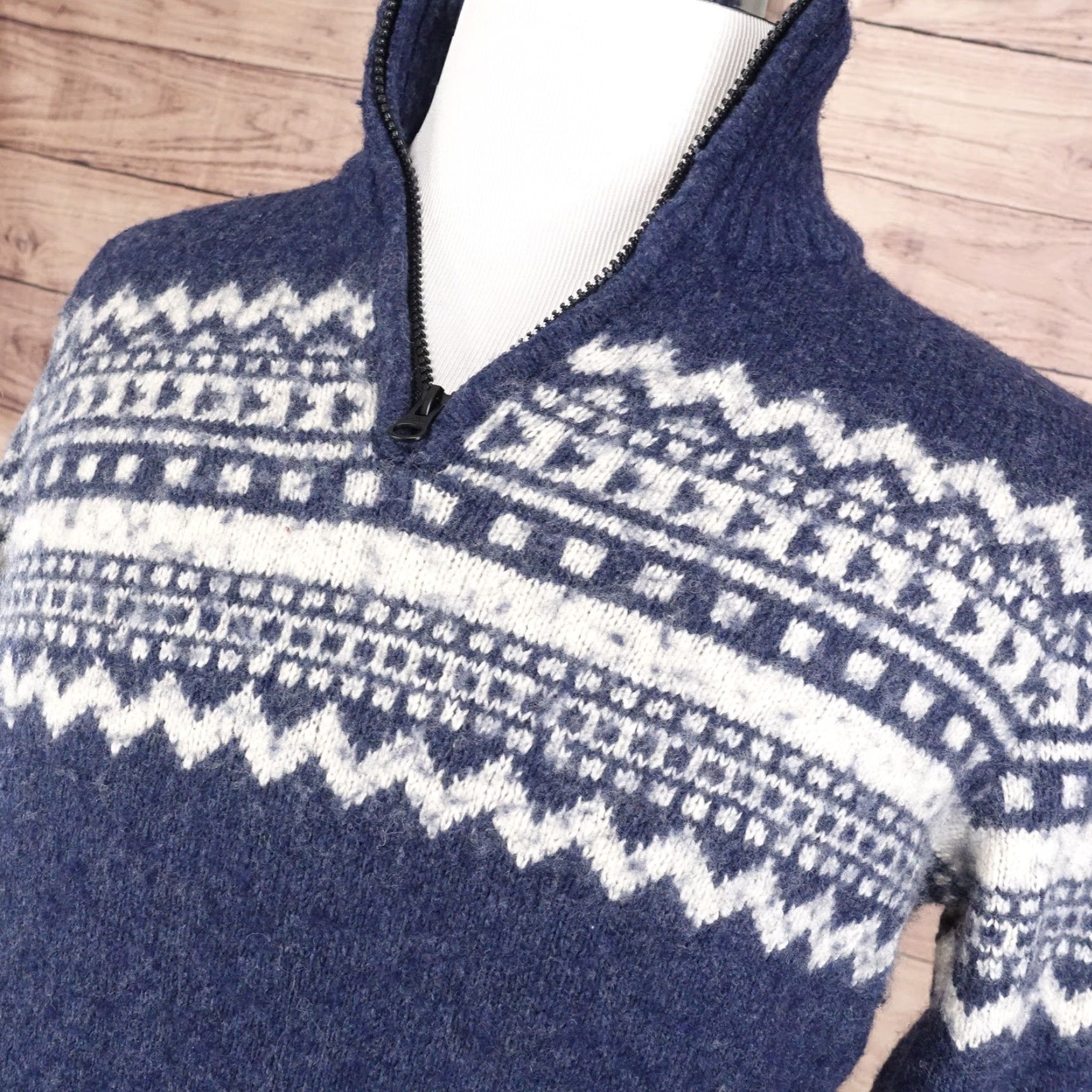 American Eagle Outfitters AMERICAN EAGLE SERIOUSLY SOFT MOCK NECK PULLOVER SWEATER MENS MEDIUM BLUE COTTON WOOL BLEND Size US M / EU 48-50 / 2 - 2 Thumbnail