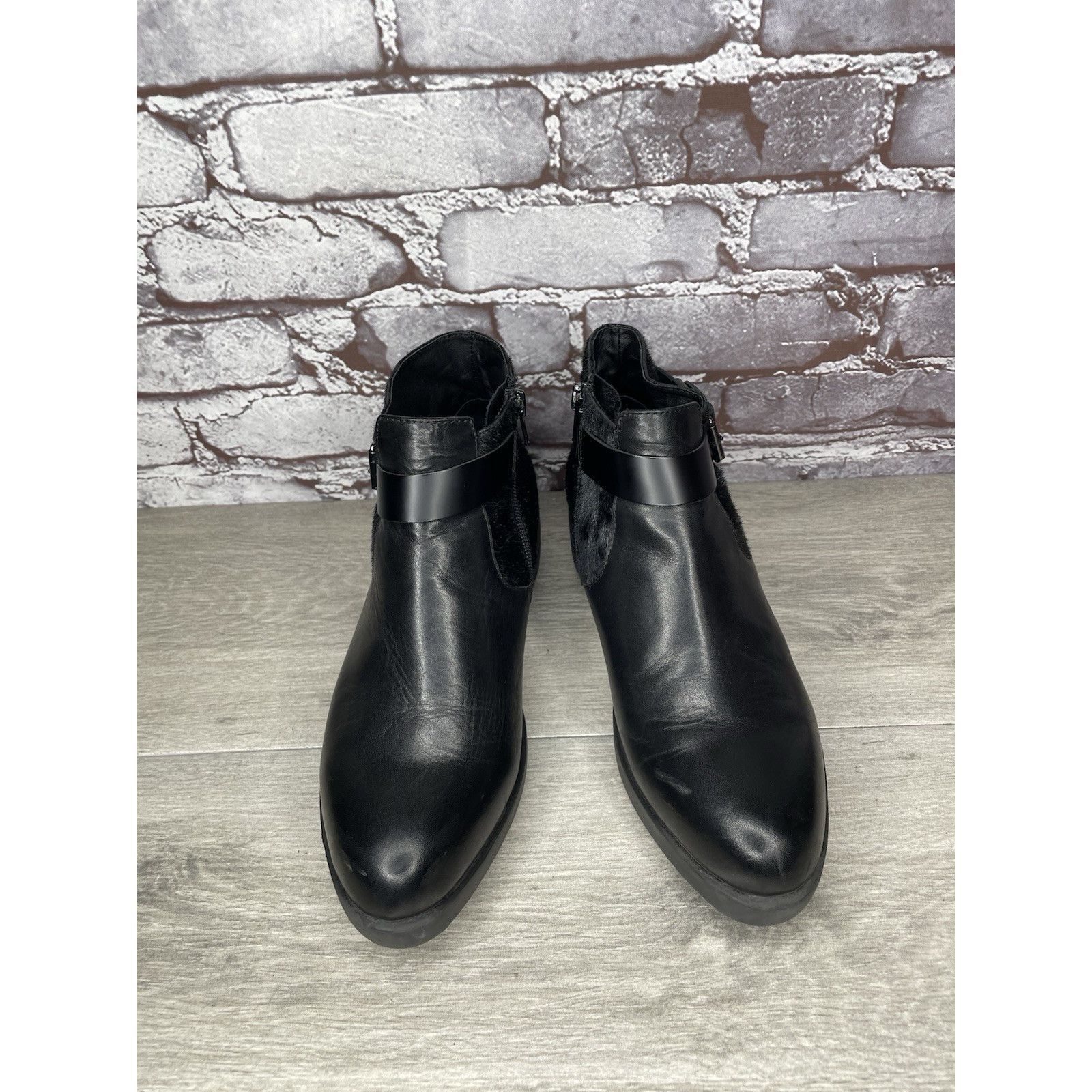Other GRAVITY DEFYER Calf Hair Buckle Leather Ankle Boots Booties Size US 8 / IT 38 - 11 Thumbnail