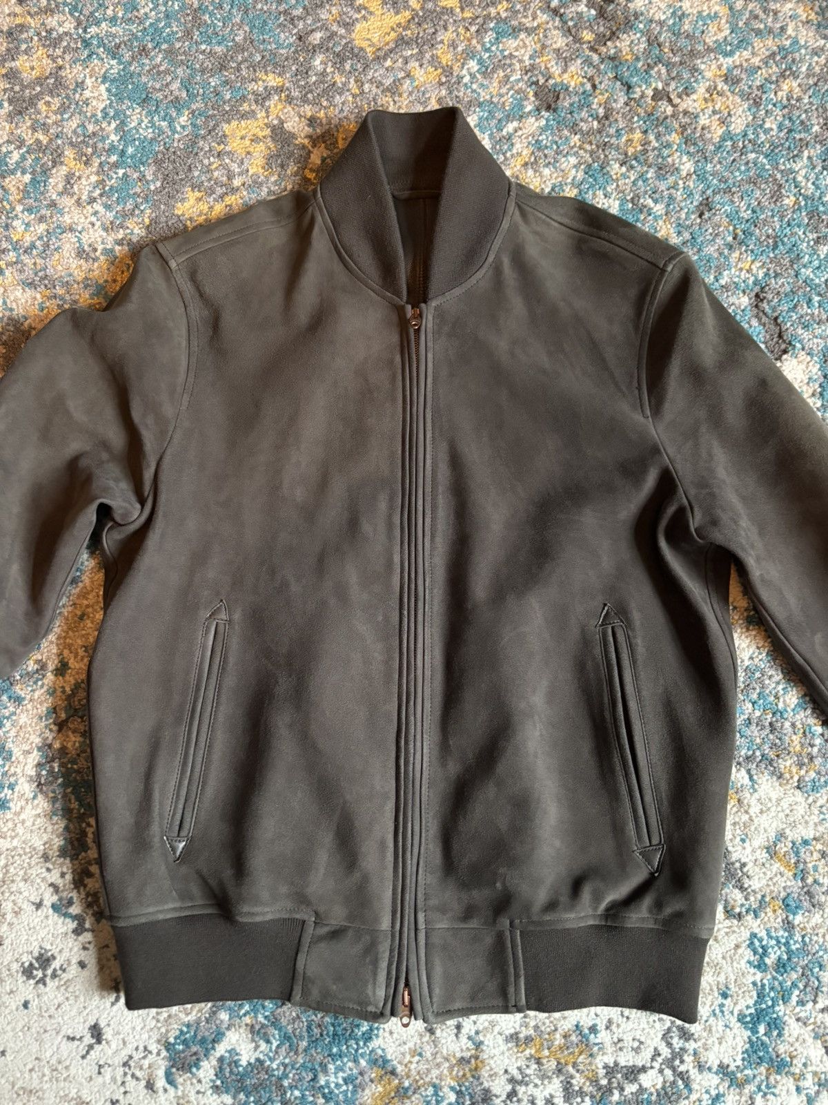 President's PRESIDENT'S Nappa Suede Bomber Jacket in Charcoal Size US L / EU 52-54 / 3 - 1 Thumbnail