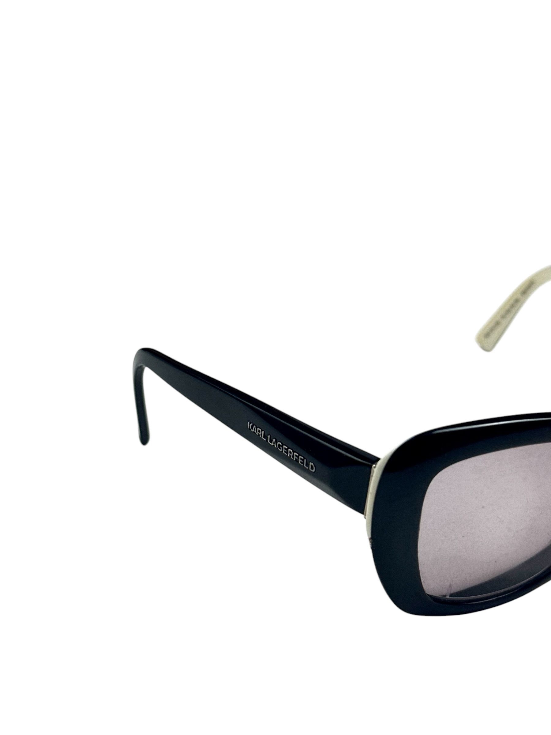 Karl Lagerfeld Karl Lagerfeld Square Two Tone Sunglasses Size ONE SIZE - 4 Thumbnail
