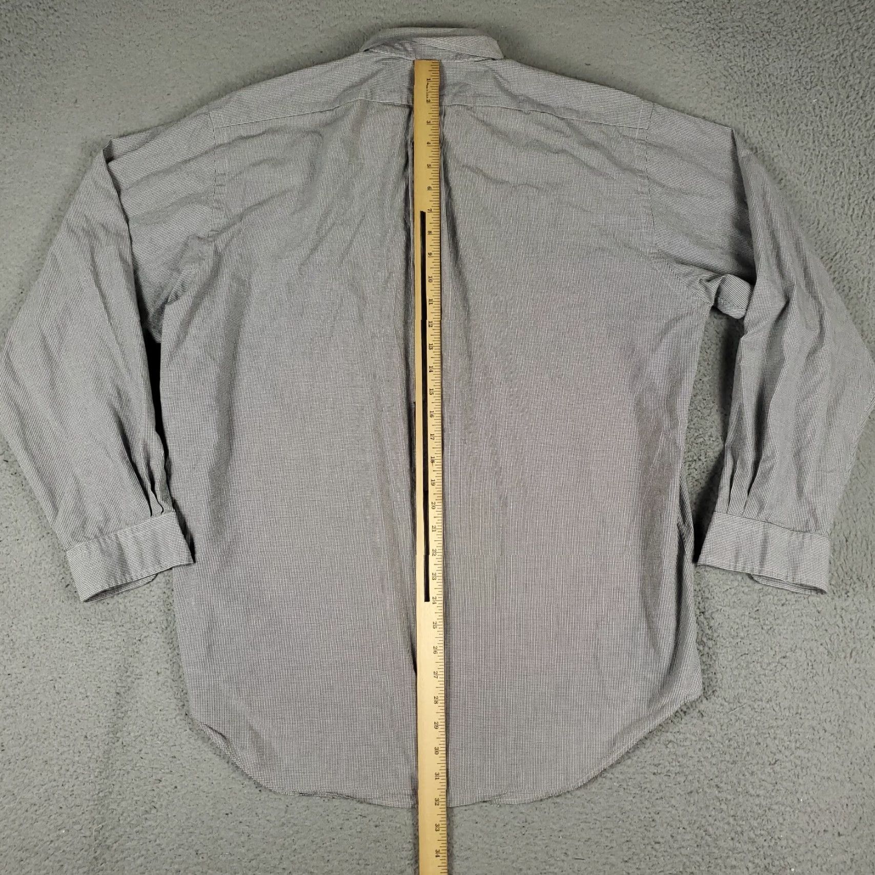 Ralph Lauren Ralph Lauren Dress Shirt Mens 16 Gray Check Long Sleeve Button Up Regular Fit Size 42R - 4 Thumbnail