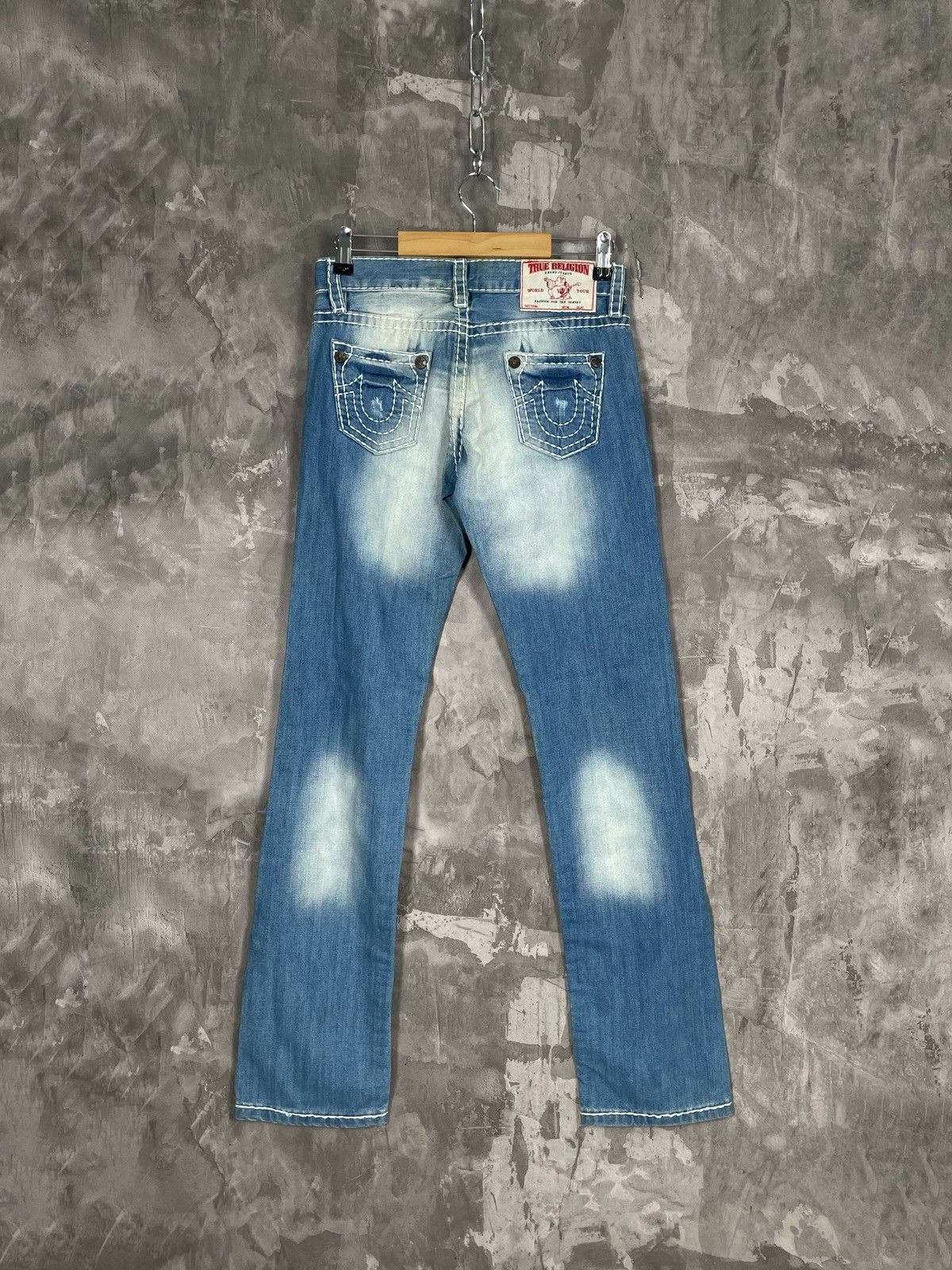 True Religion True Religion Billy Super T Japanese Brand Knit Denim Jeans Size 29" - 1 Thumbnail