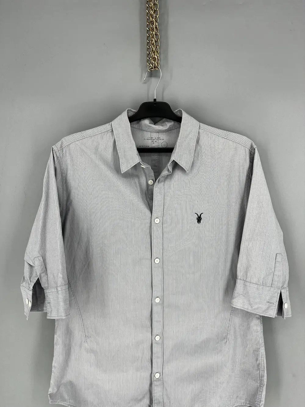 Allsaints Allsaints Shirts Button Up Streetwear Y2k Style Size L Size US L / EU 52-54 / 3 - 6 Thumbnail