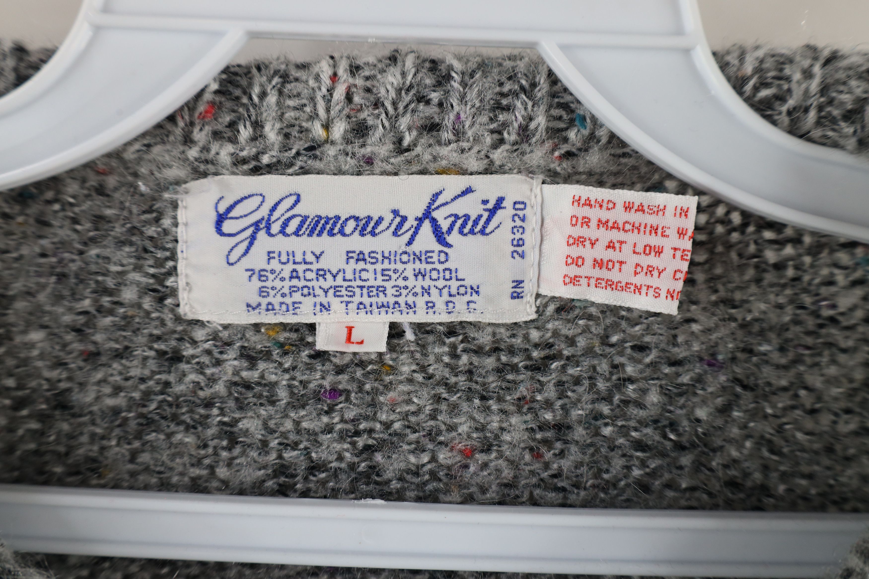 Vintage Vintage 70s Rockabilly Knit Rainbow Atomic Fleck Sweater Size L / US 10 / IT 46 - 4 Thumbnail