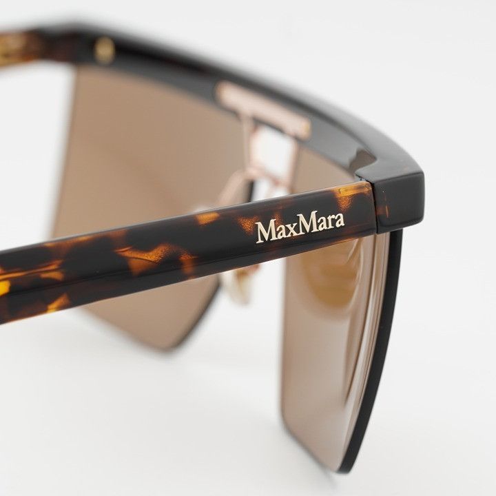 Max Mara Max Mara MM0072 52E Sunglasses Dark Havana Square Frame Size ONE SIZE - 6 Thumbnail