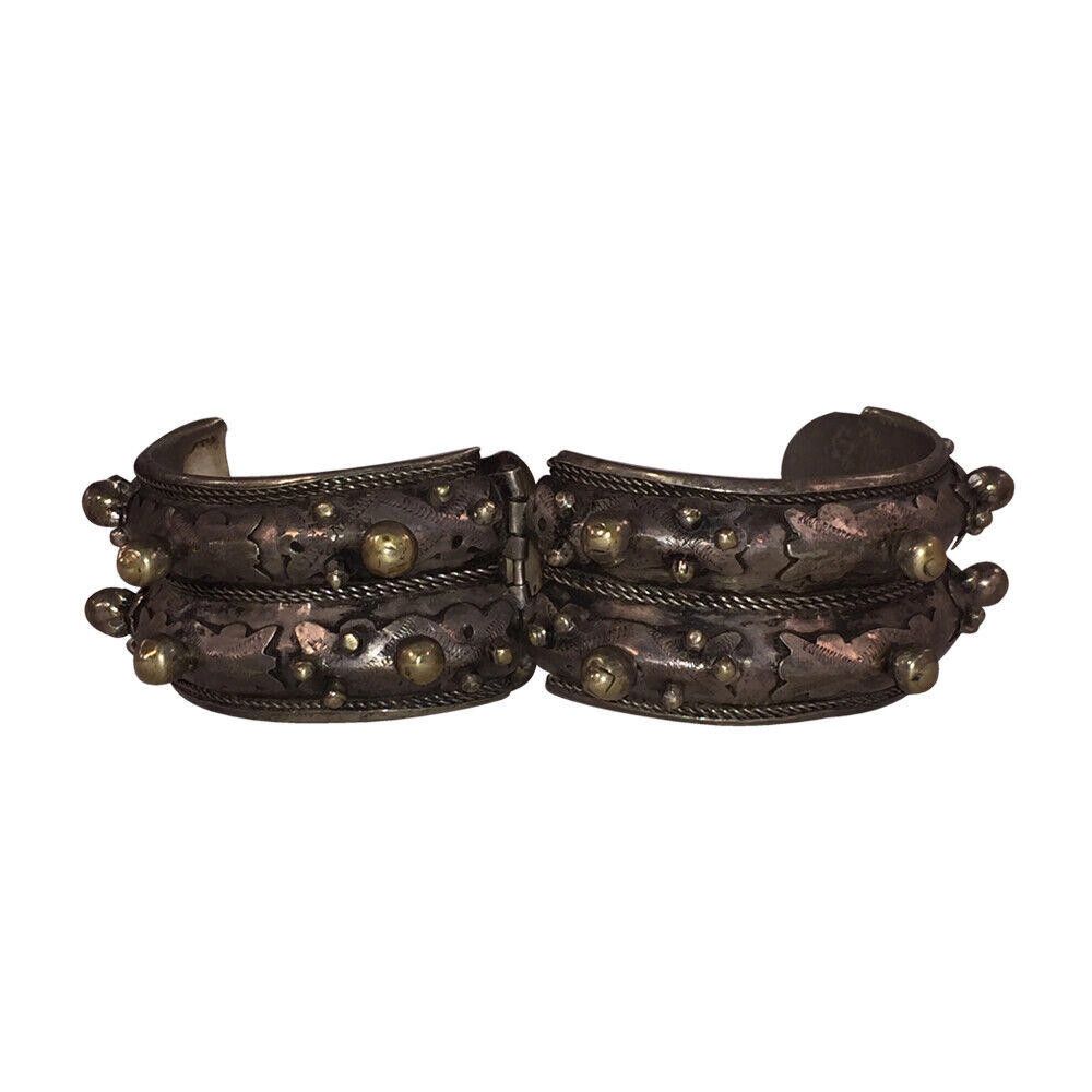 Designer Silver Moroccan Saharan Ethnic Tribal African Bracelet Size ONE SIZE - 5 Thumbnail