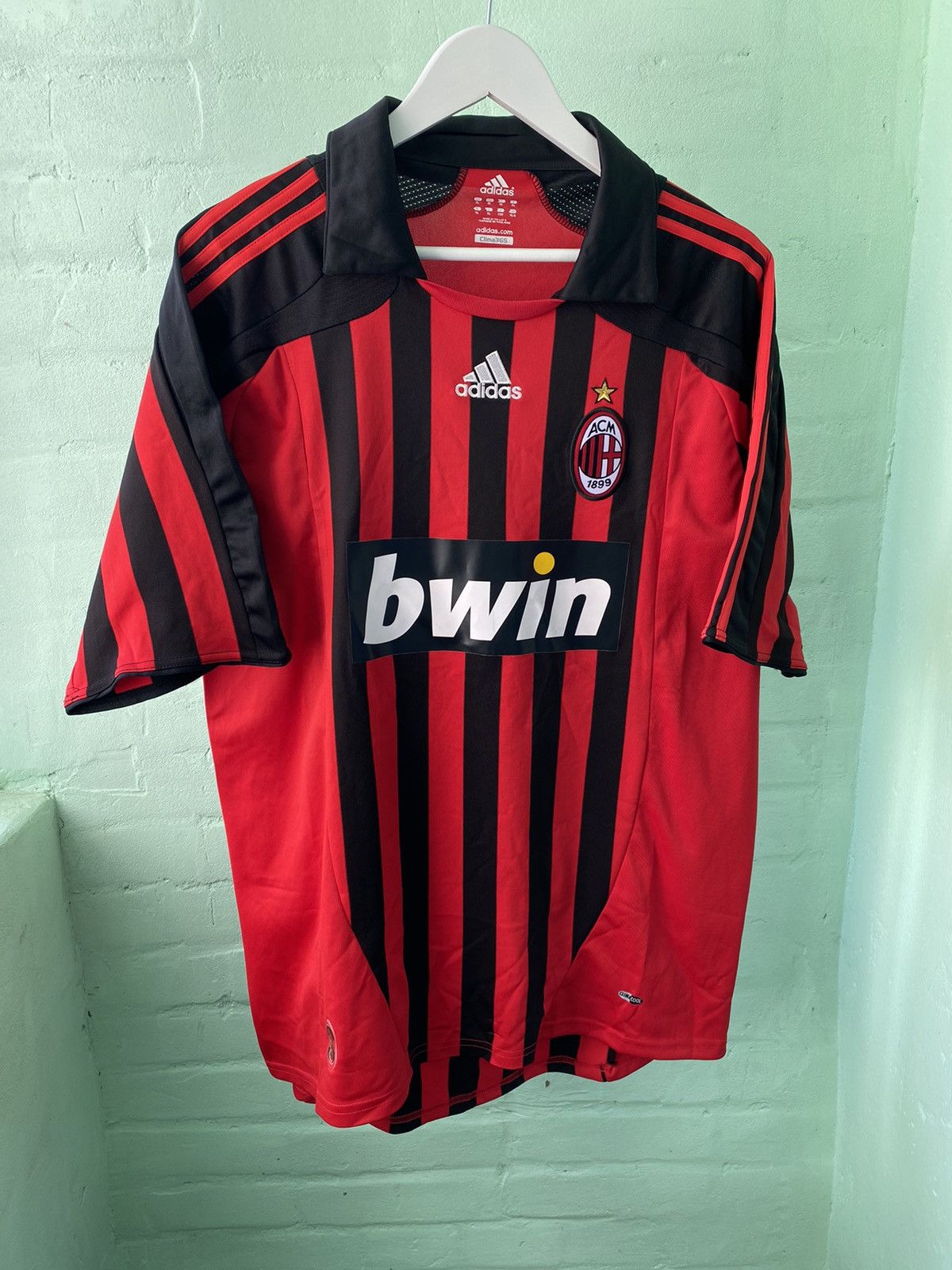 Adidas AC Milan 2007 2008 Adidas Home Soccer Jersey Football Shirt Size US XL / EU 56 / 4 - 1 Thumbnail