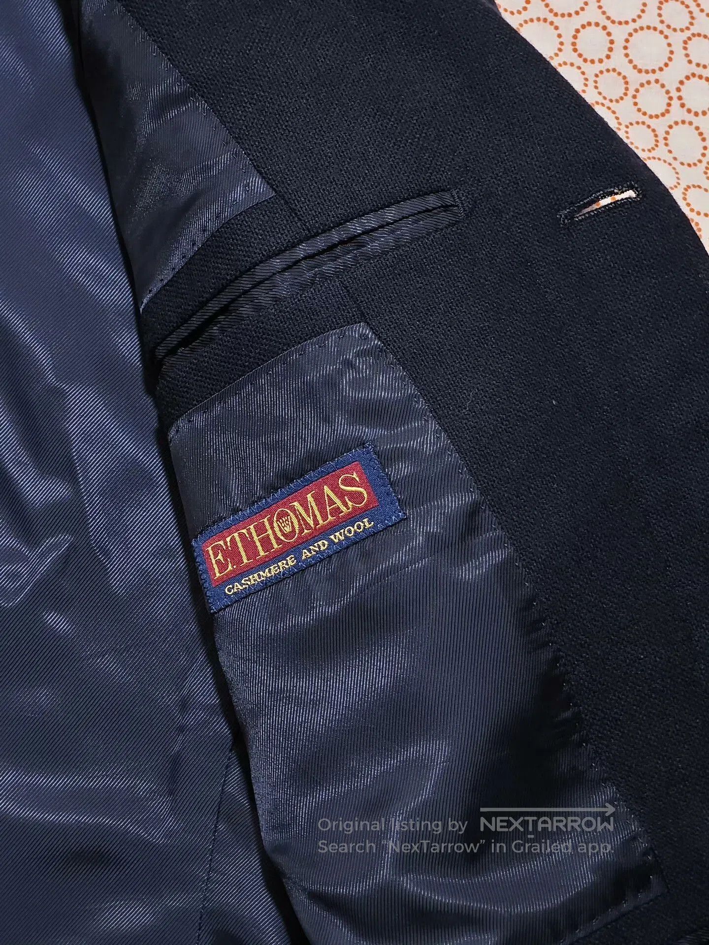 Japanese Brand Italian e. Thomas Wool Cashmere Blazer. Size US M / EU 48-50 / 2 - 8 Thumbnail