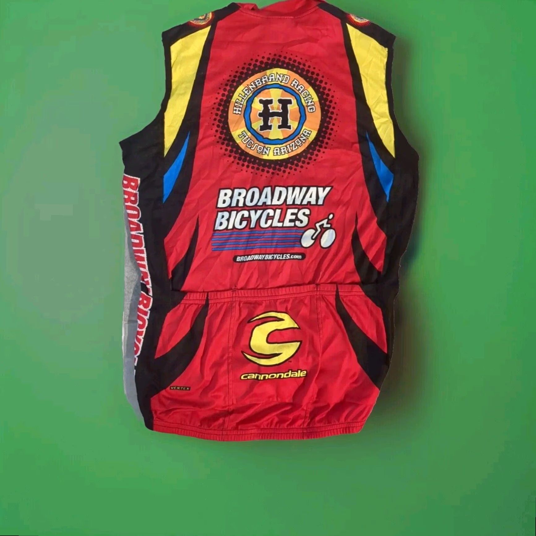 Vintage VINTAGE Cannondale Medium Cycling Bike Racing Zip Jersey Shirt Red Broadway Bikes Size US M / EU 48-50 / 2 - 2 Thumbnail