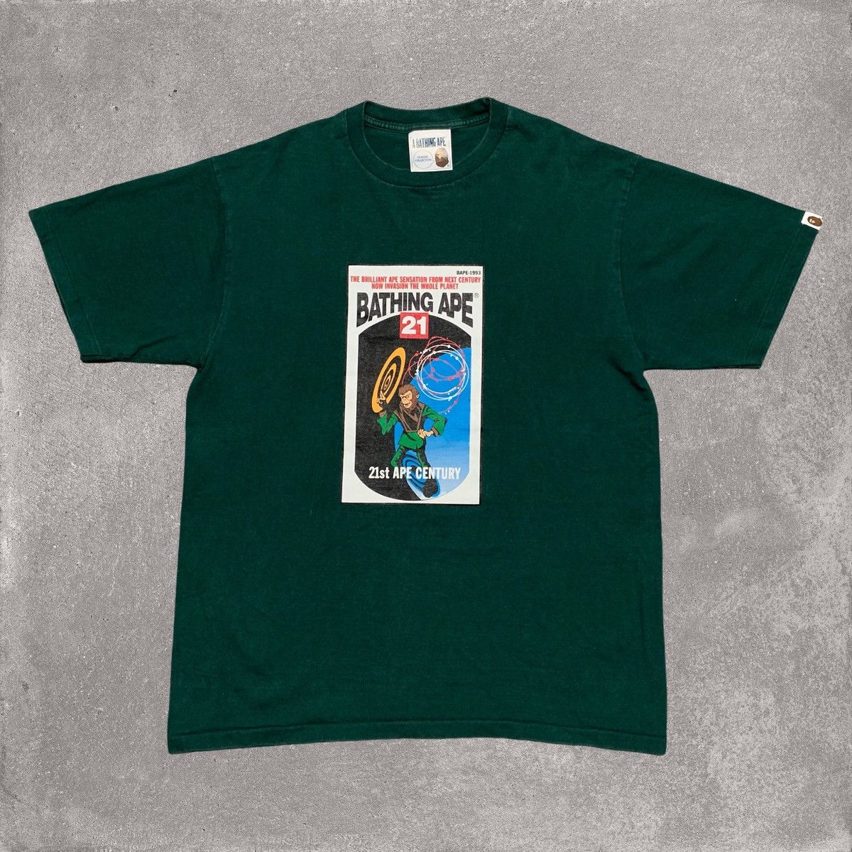 Bape Bape XL Archive Green Tee A Bathing Ape 21st Ape Century 