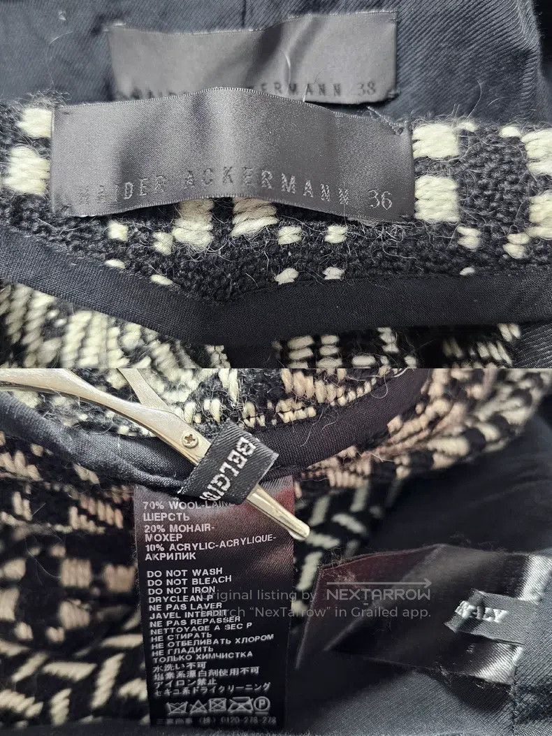 Haider Ackermann Haider Ackermann Showpiece Tweed Jacket Size XS / US 0-2 / IT 36-38 - 8 Thumbnail