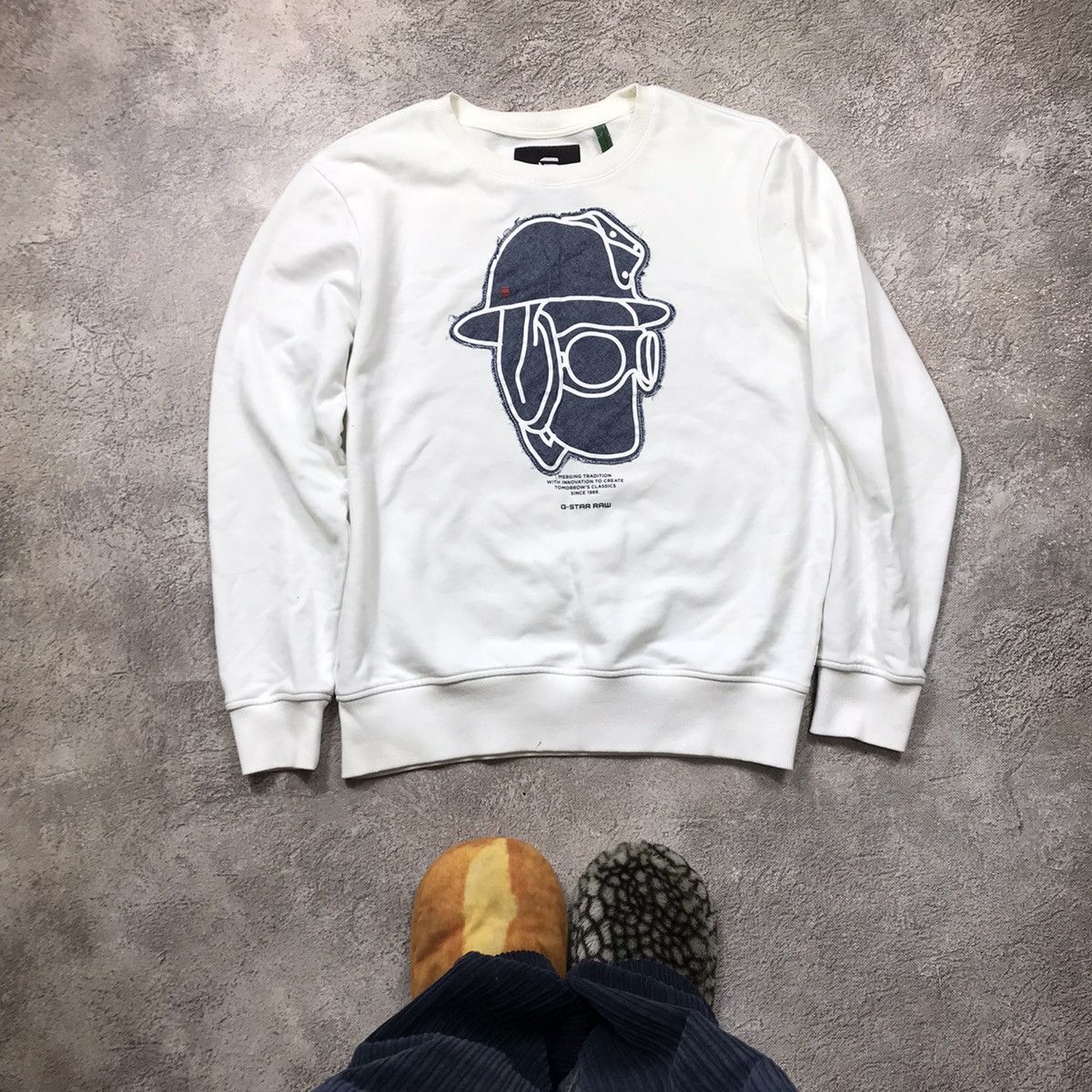 Vintage Vintage Y2K G Star Raw Graphic Sweatshirt Streetwear Slim L Size US L / EU 52-54 / 3 - 1 Thumbnail