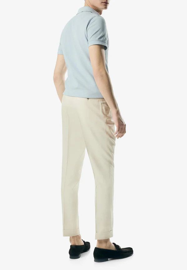 Tom Ford o1w1db10425 JPS002 Polo Shirt in Light Blue Size US S / EU 44-46 / 1 - 3 Thumbnail