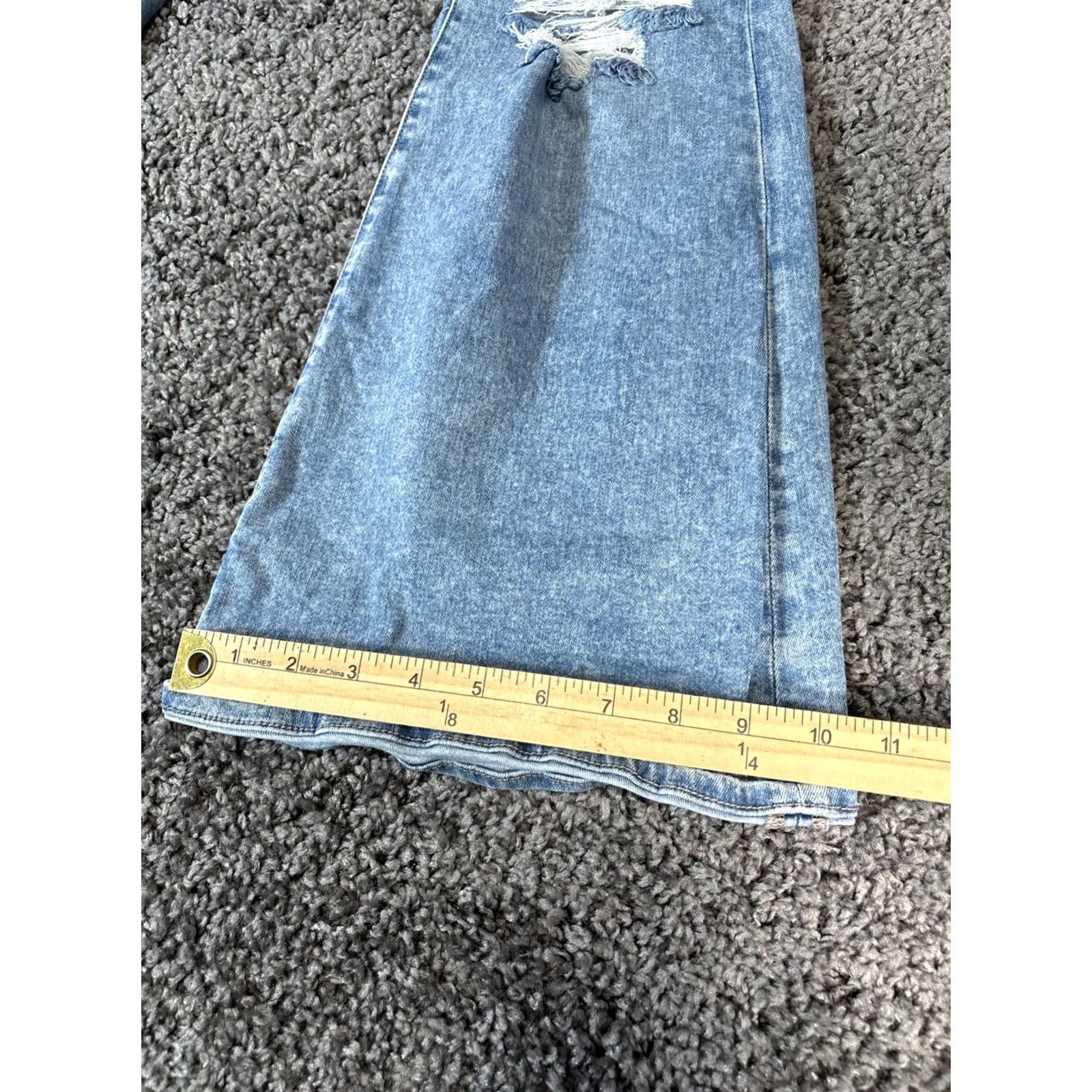 American Eagle Outfitters American Eagle Outfitters Jeans Flare 90s High Rise 12 Women Denim Blue Stretch Patch Pockets Logo Vintage No Size 34" / US 12 / IT 48 - 3 Thumbnail