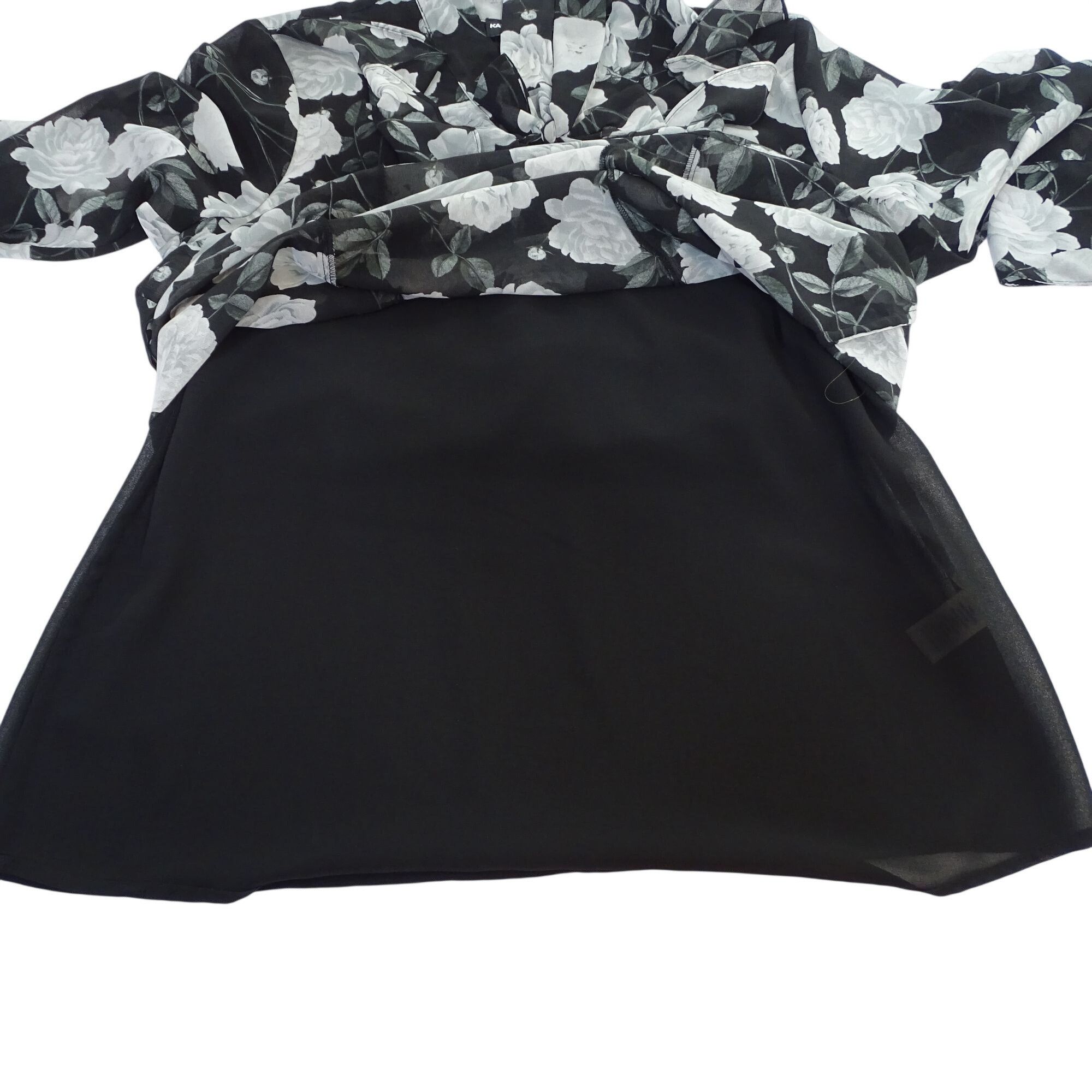 Karl Lagerfeld Karl Lagerfeld Women Black Floral Long Sleeve Blouse Size M Size M / US 6-8 / IT 42-44 - 7 Thumbnail