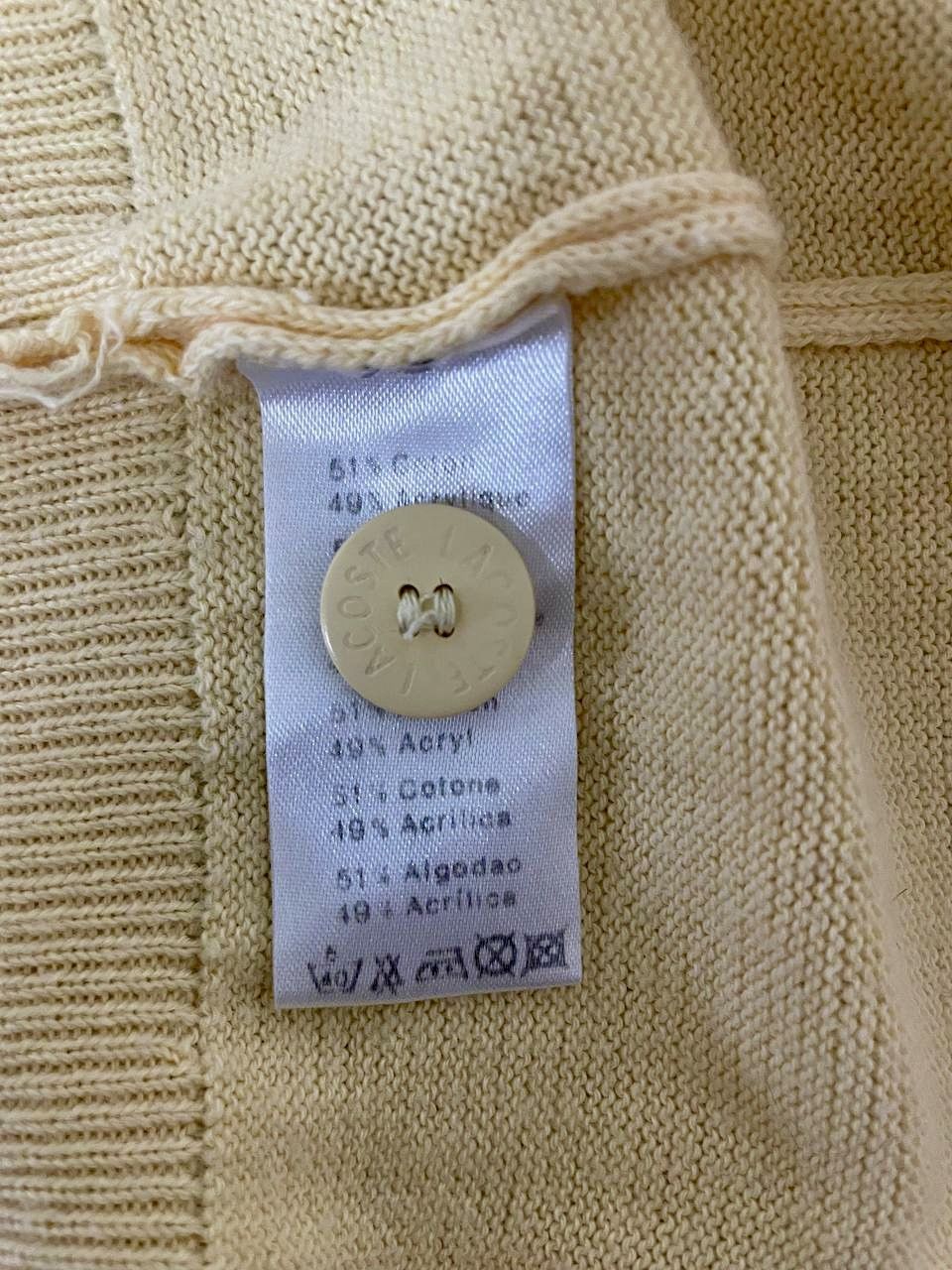 Lacoste × Vintage Vintage Lacoste Lemon Cardigan Sweater Size US XL / EU 56 / 4 - 3 Thumbnail