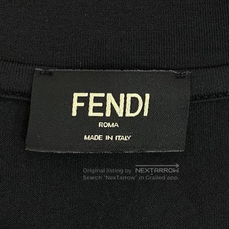 Fendi Fendi Black logo letter combination cotton round neck shor Size US XXS / EU 40 - 5 Thumbnail