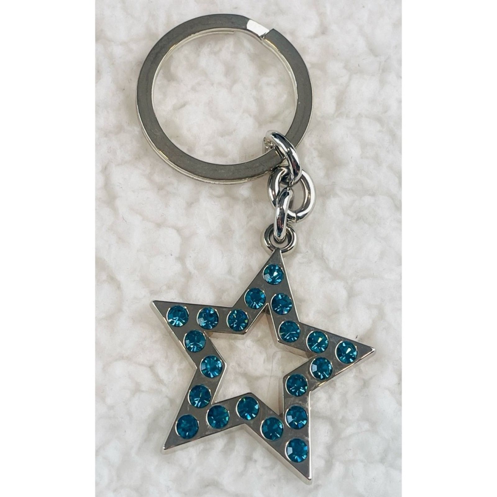 Coach (VTG) COACH • Silver/Blue Pave Crystal Star Keychain Size ONE SIZE - 8 Thumbnail