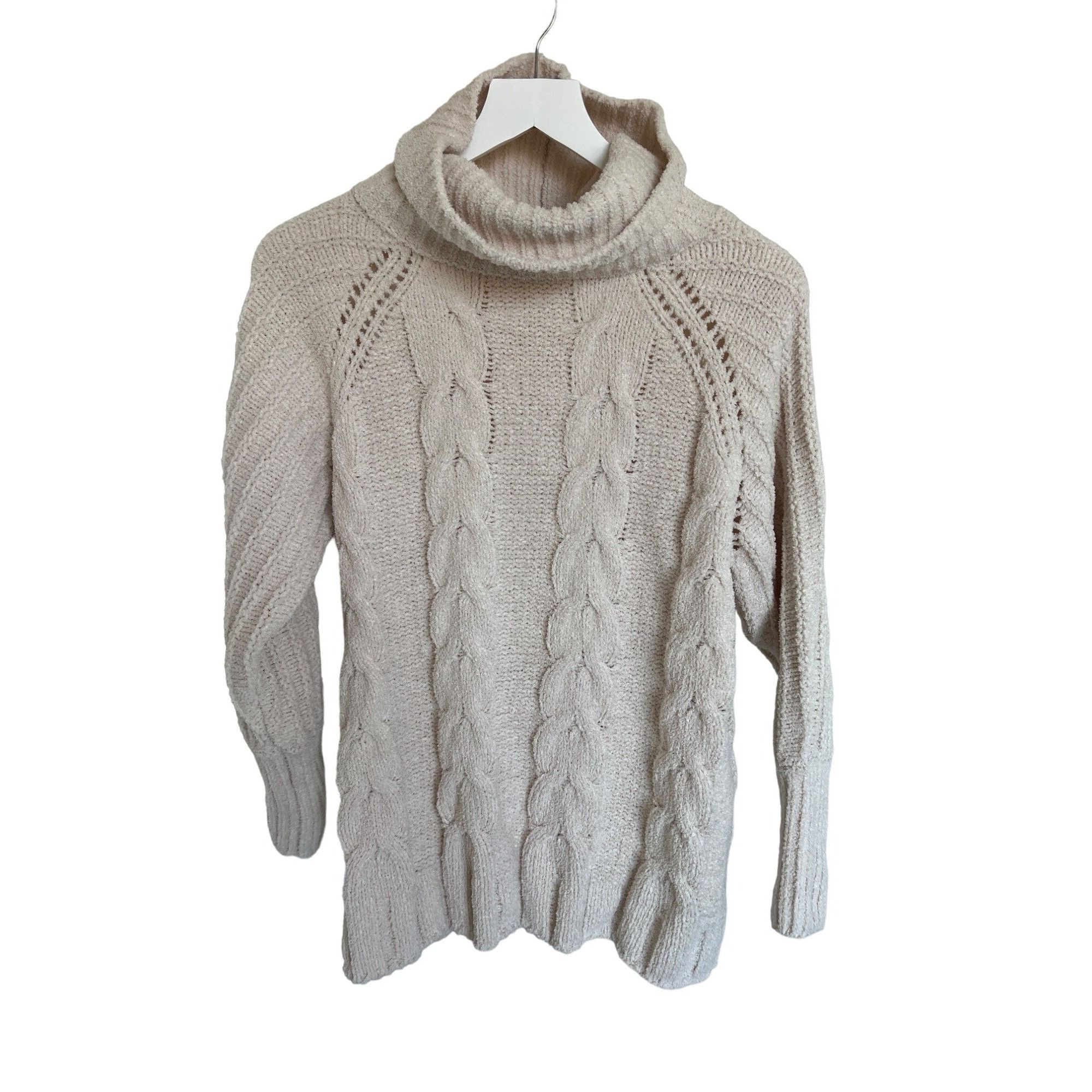 Other Moon & Madison Ivory Cowl Neck Cable-Knit Sweater Size S / US 4 / IT 40 - 1 Thumbnail