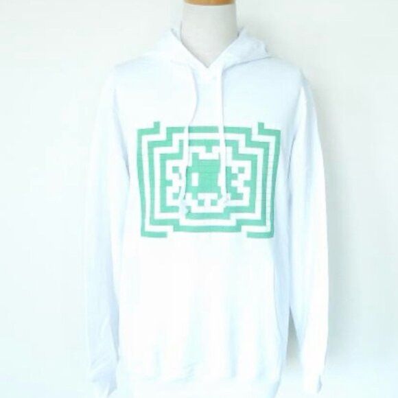 Comme des Garcons SHIRT White Hoodie with Space Invaders Green Graphic M Size US M / EU 48-50 / 2 - 5 Thumbnail