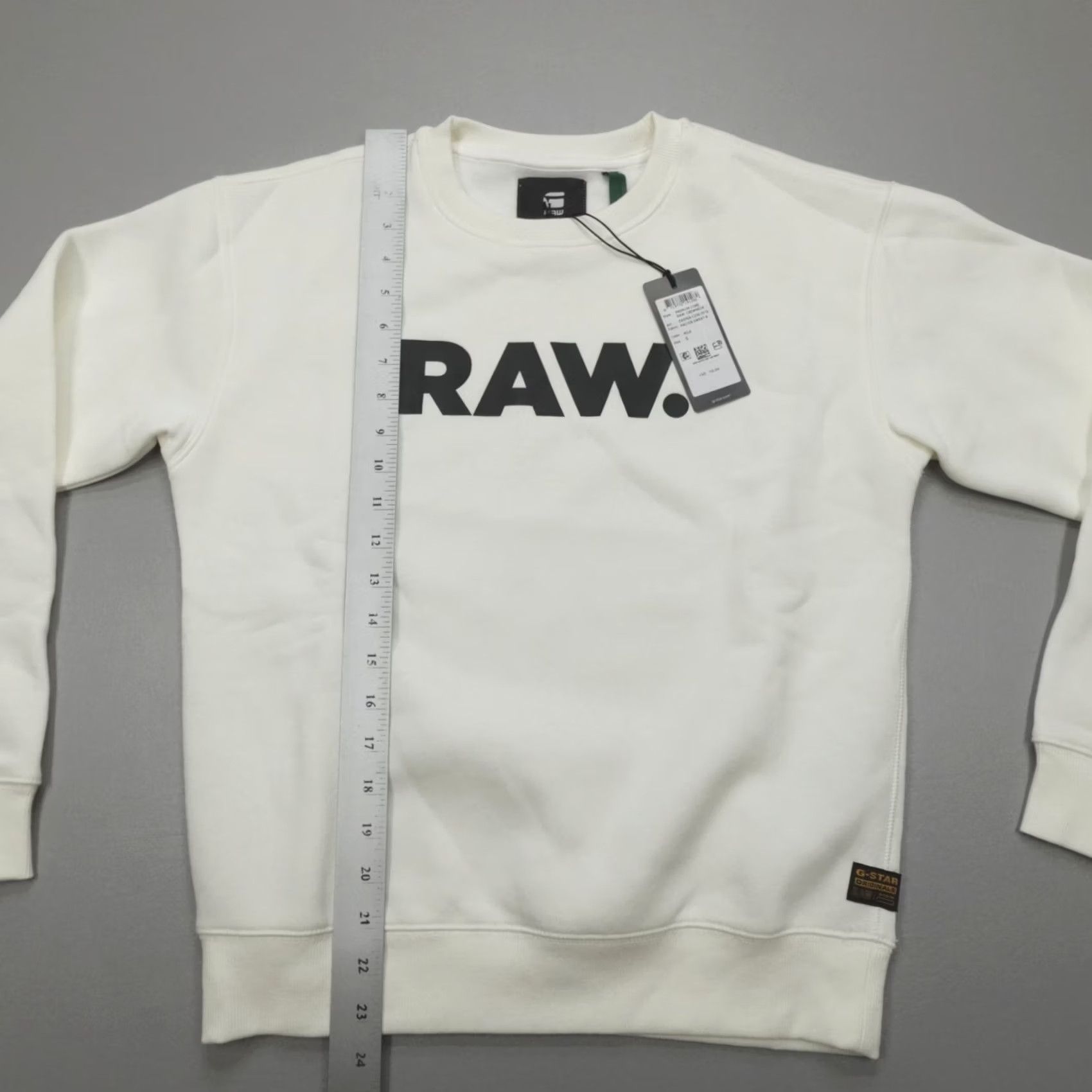 G-Star G-Star Raw Premium Core Crewneck Sweatshirt Milk Women's Size S Beige Crew Neck Long Sleeve Pullover Logo Graphic Print All Seasons Regular Fit Size S / US 4 / IT 40 - 7 Thumbnail