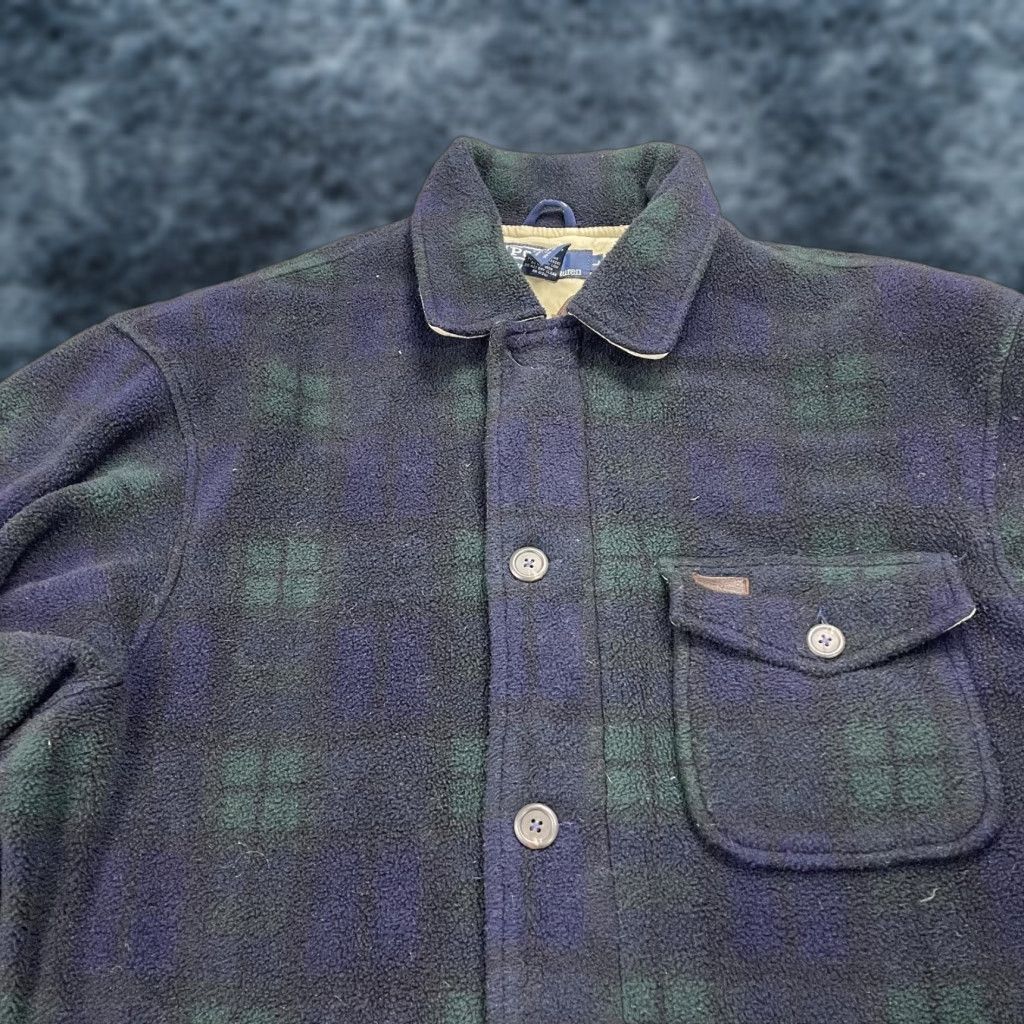 Polo Ralph Lauren VINTAGE Polo Ralph Lauren Jacket Mens L Blue Plaid Fleece Tartan Chino USA Outerwear Parka Size US L / EU 52-54 / 3 - 1 Thumbnail