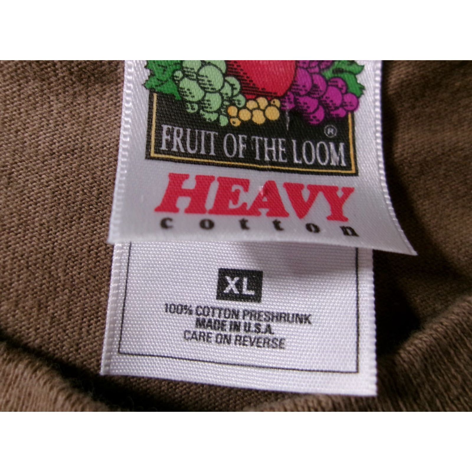 Fruit Of The Loom VINTAGE Fruit of the Loom Shirt Adult XL Brown USA Made 80s 90s Niagara Falls Embroidered Logo Mens Tee Size US XL / EU 56 / 4 - 7 Thumbnail